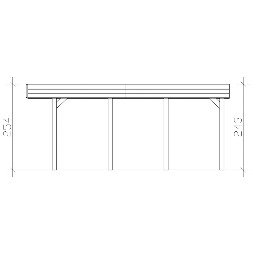 Skanholz Doppelcarport »Friesland«, Nadelholz, 514 cm, grün