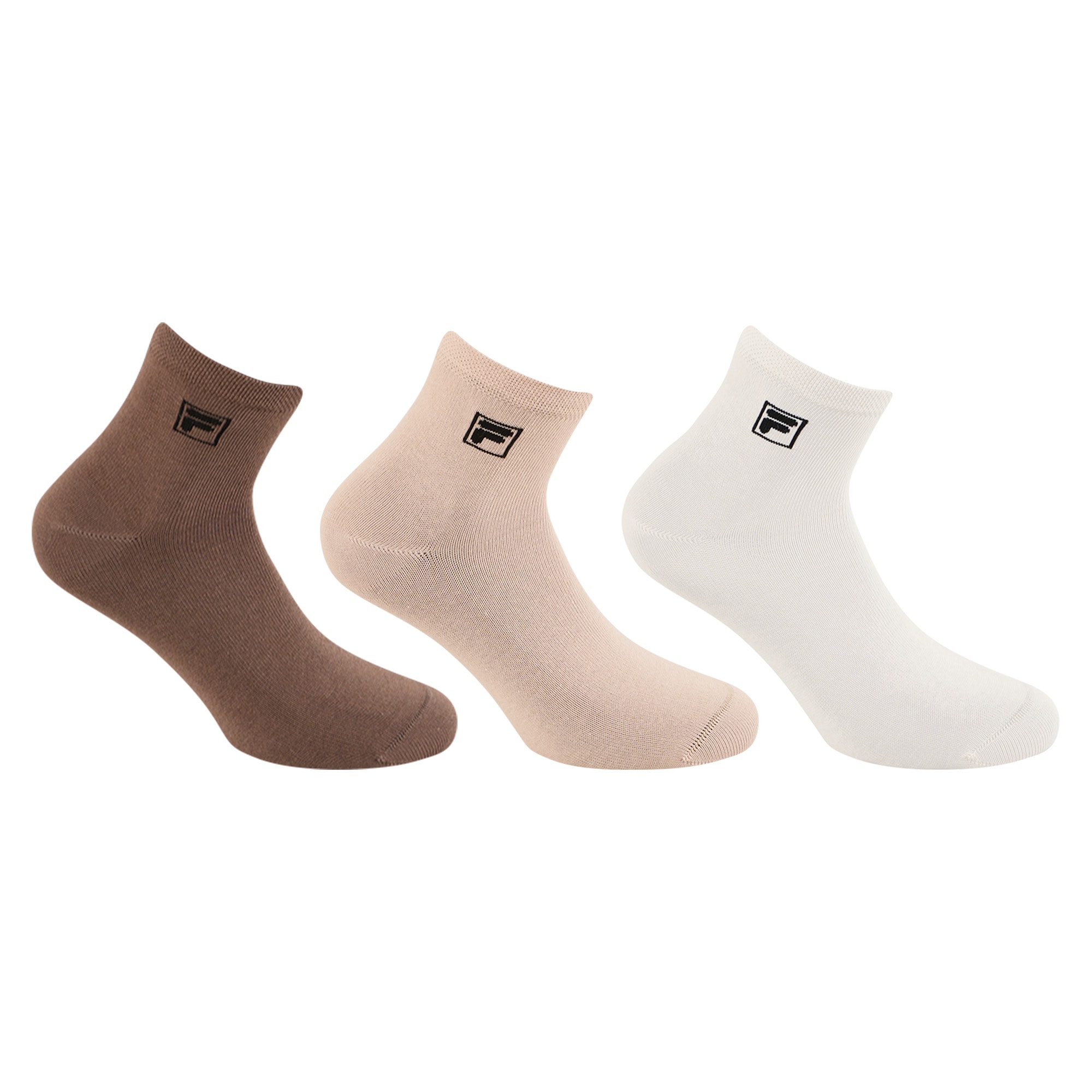 Fila Kurzsocken »UNISEX QUARTER PLAIN SOCKS« 3 Paar tlg. mit eingestrickem Logo
