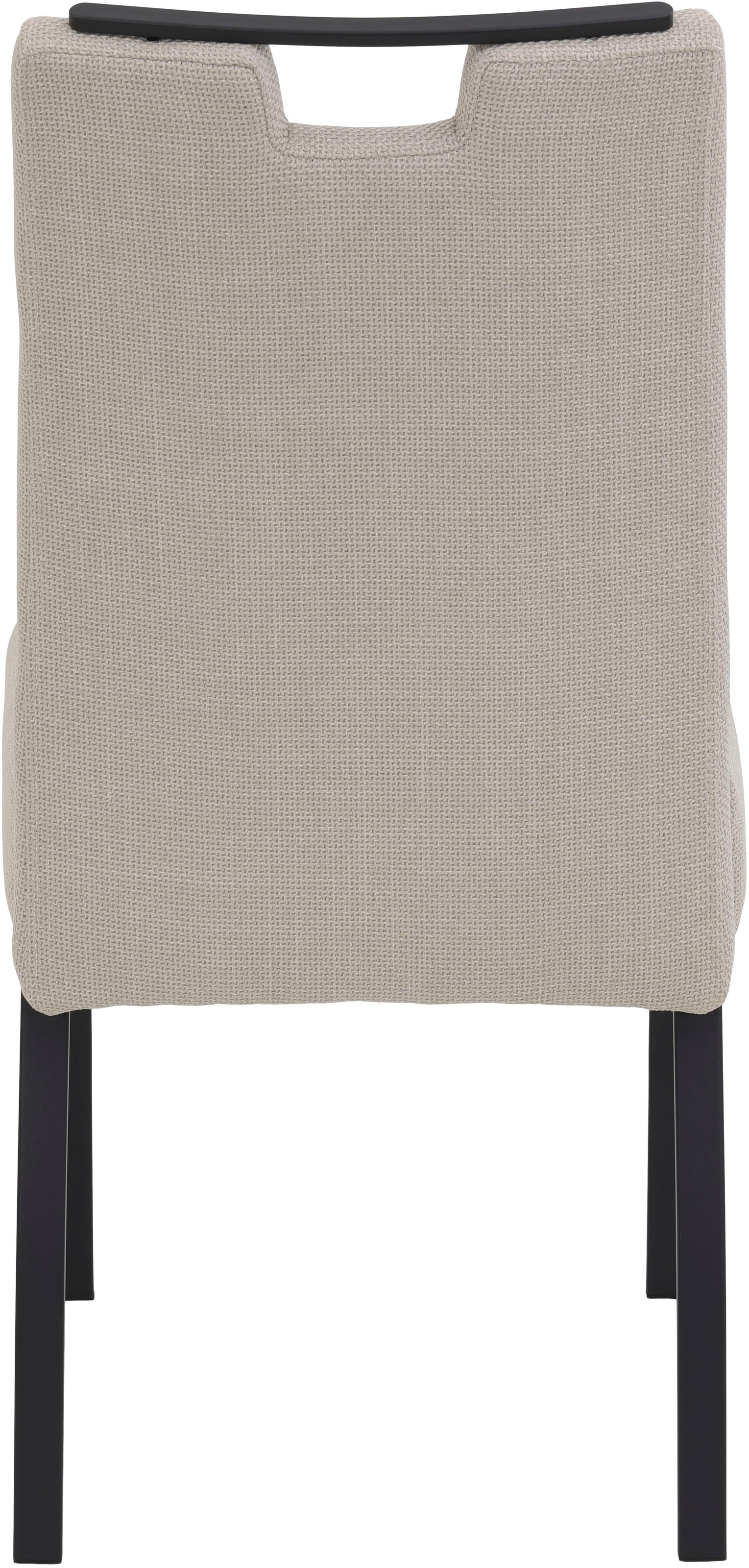 HELA 4-Fußstuhl »LINZ, Esszimmerstuhl, Komfortstuhl«, (Set), 4 St., Microfaser-Webstoff, XL-Sitz,elegante Griffleiste,Komfortsitz mit Federkern,140kg belastbar