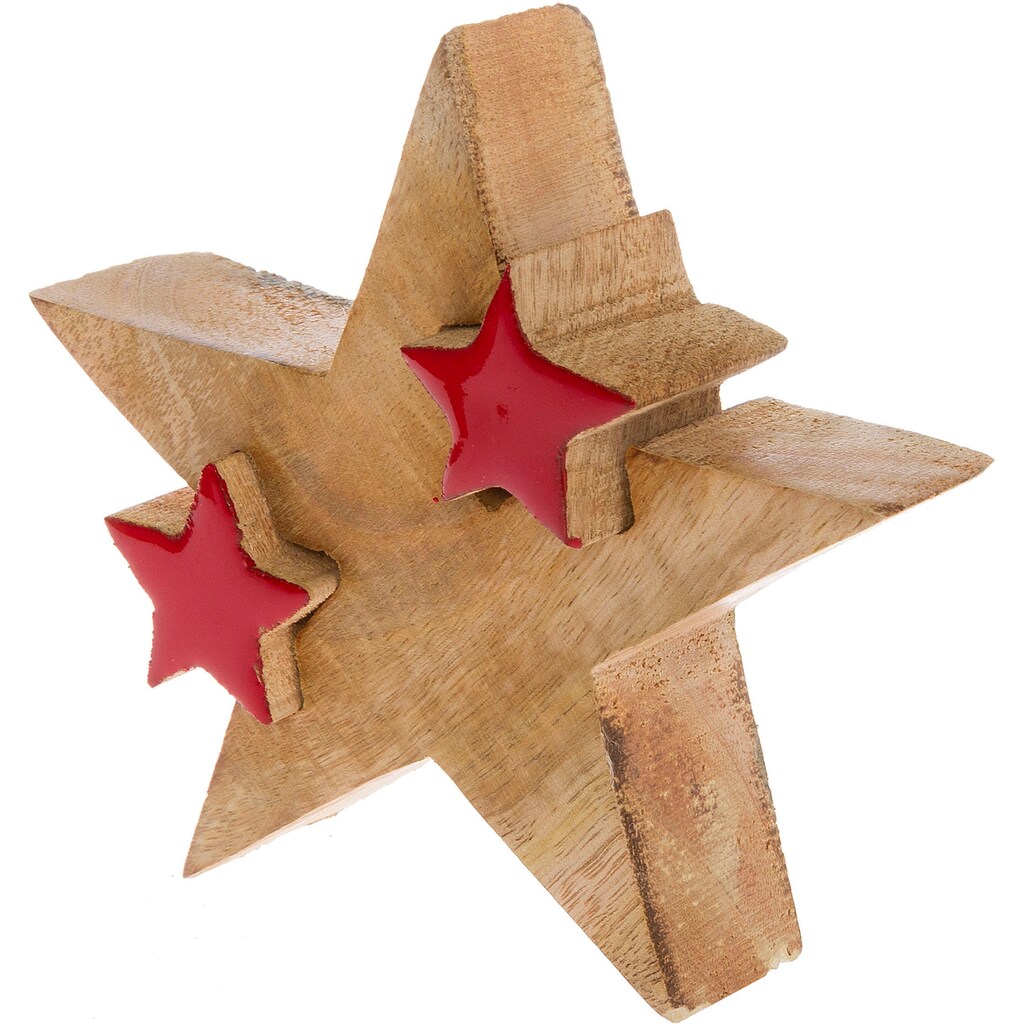 Myflair Möbel & Accessoires Dekostern »Star, Deko Puzzle Stern, mit kleinen Sternen«, (2 St.)