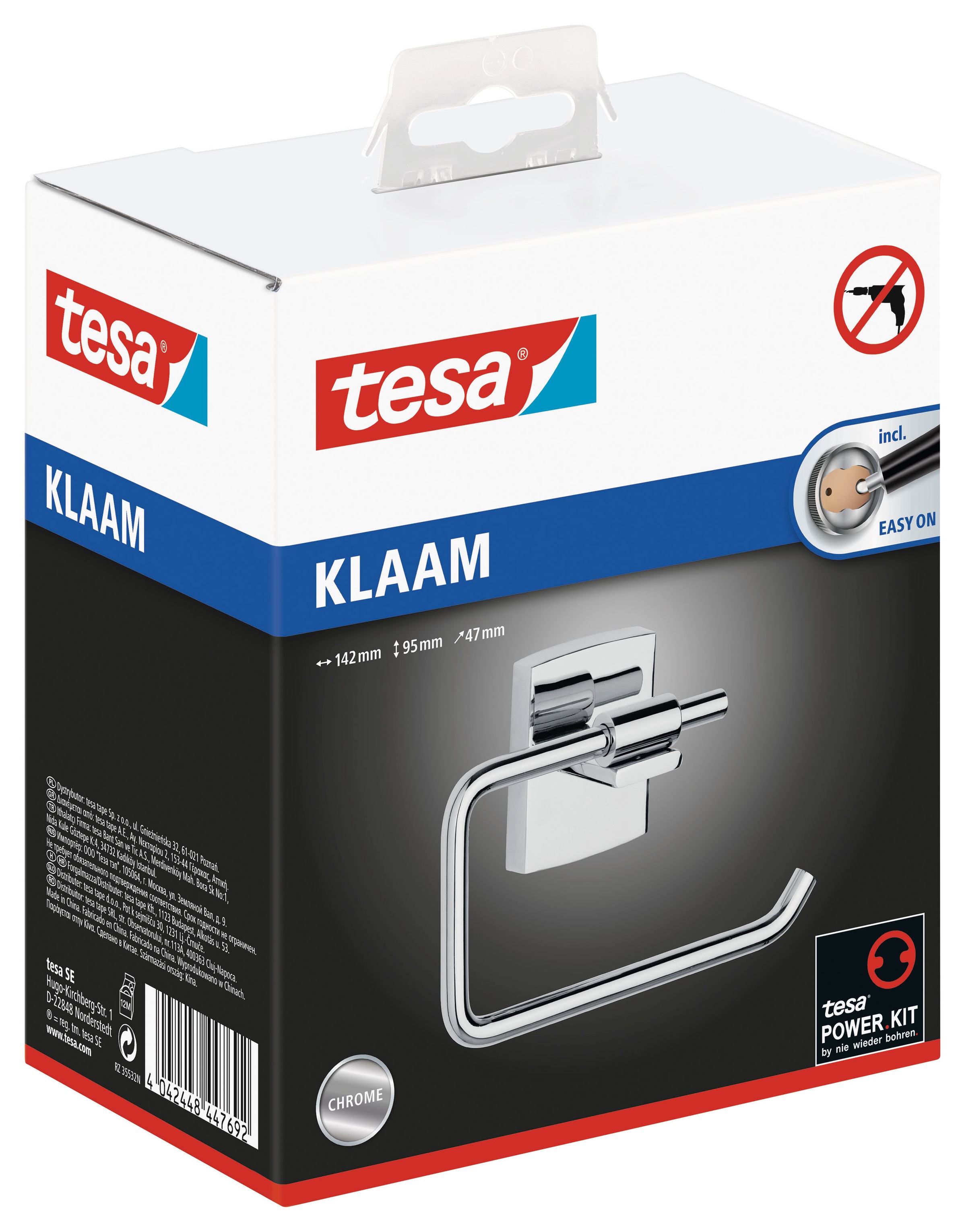 tesa Toilettenpapierhalter »Toilettenpapierhalter 1x tesa klaam Toilettenpapierhalter«
