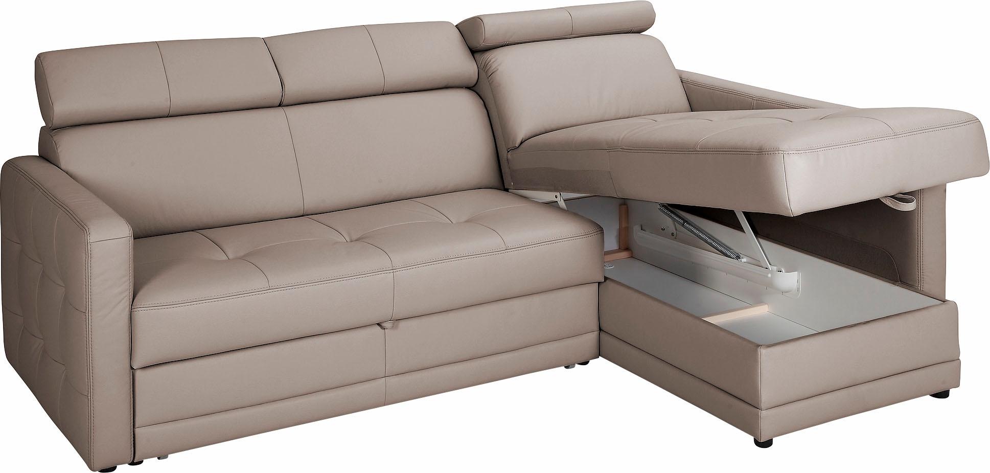 exxpo - sofa fashion Ecksofa »Arles, Federkern, zeitlos, Breite 225cm, L-Fo günstig online kaufen