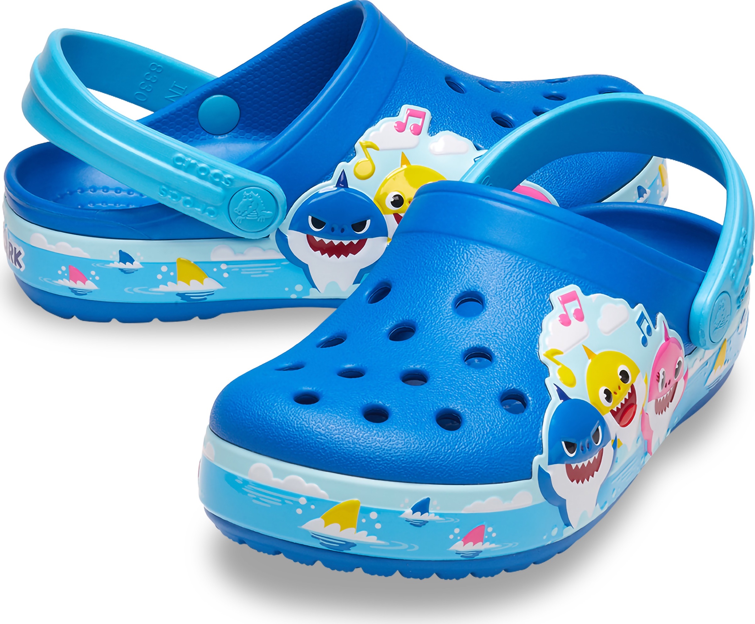 Crocs Clog »Baby Shark«, Kinderschuh, Sommerschuh, Badeschuh mit schwenkbarem Fersenriemen