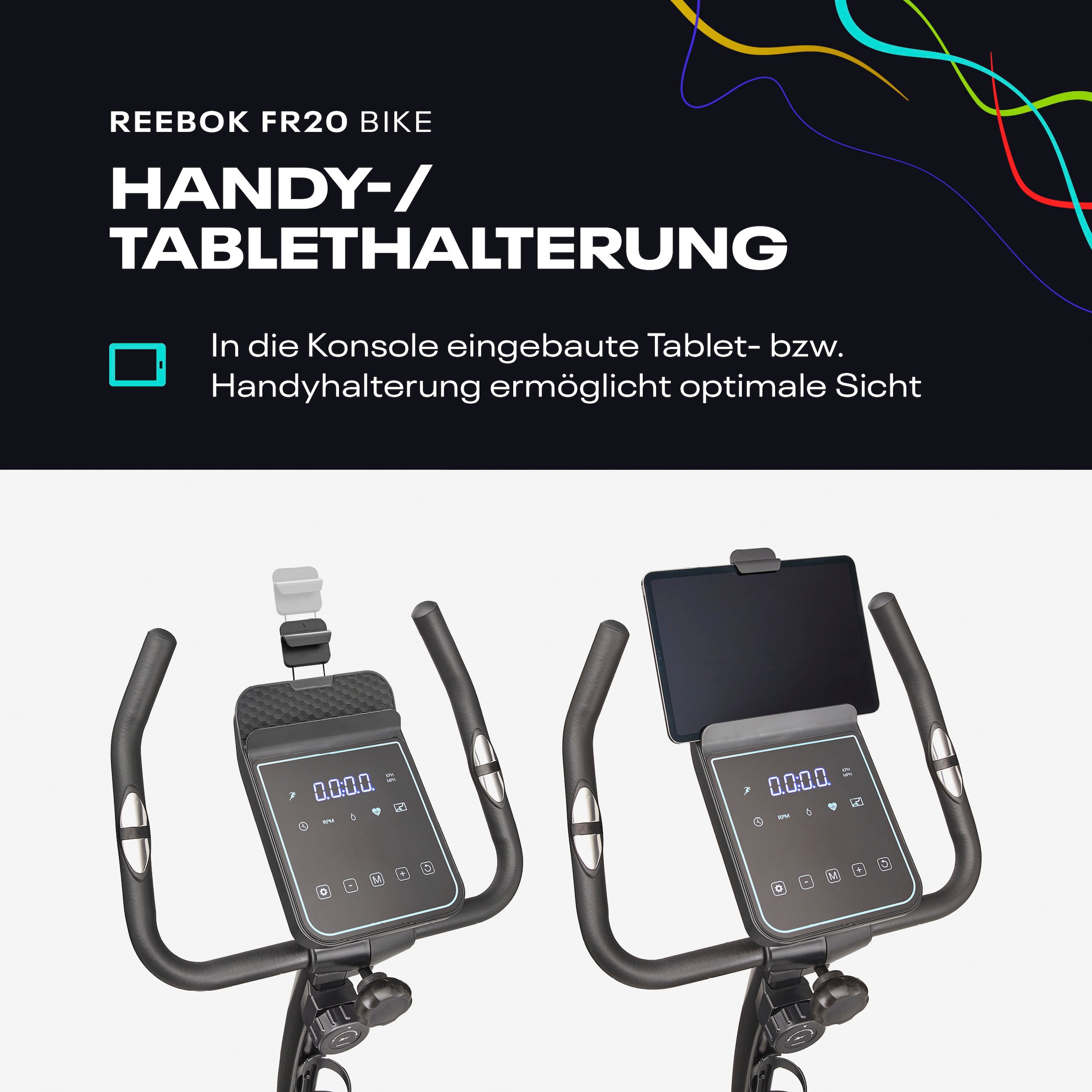 Reebok Heimtrainer »FR20 Heimtrainer« 120 kg max. Benutzergewicht, Fahrrad, 8 Widerstandsstufen