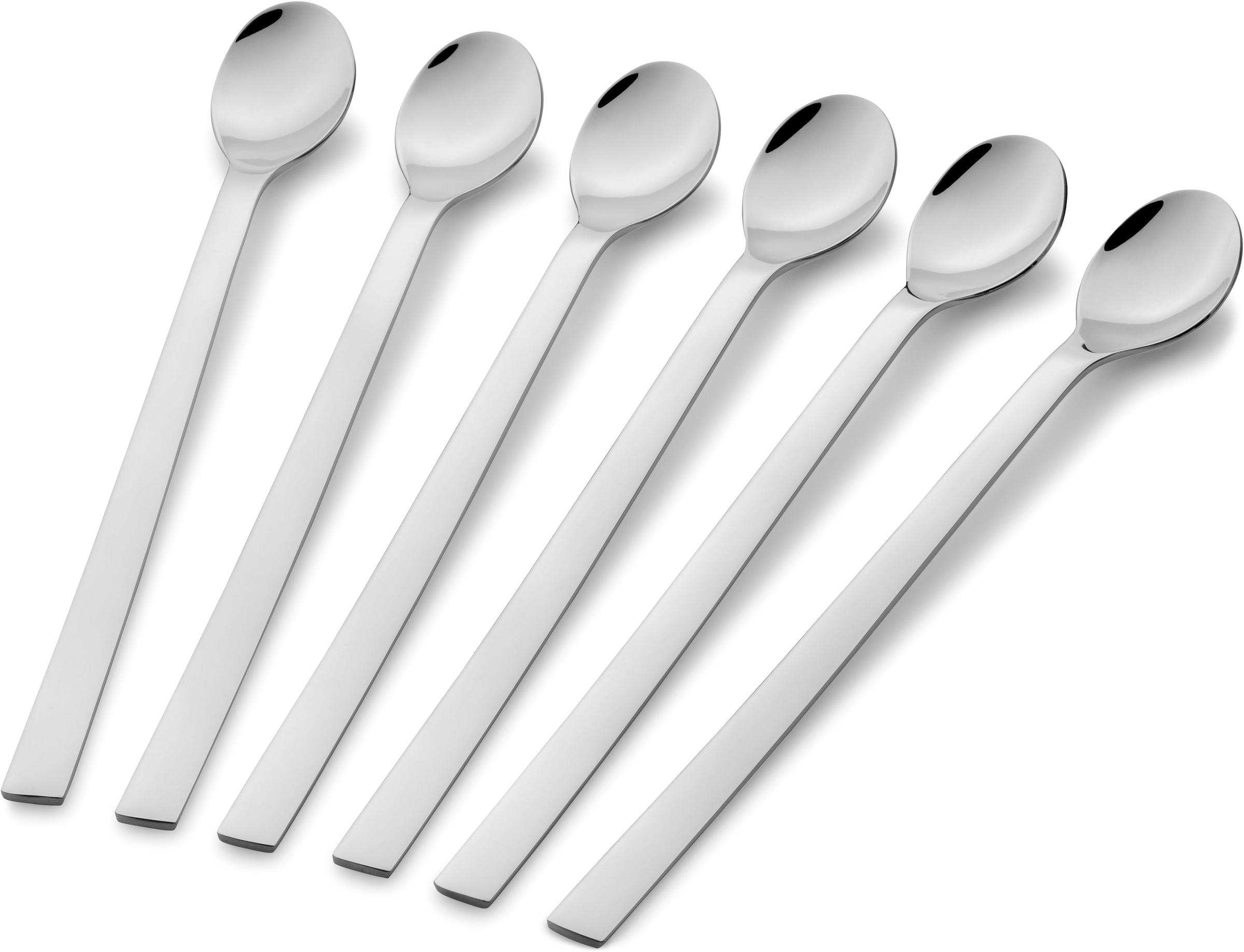 WMF Longdrinklöffel »Nuova«, (Set, 6 tlg.), 6-tlg., 22 cm, Cromargan Edelstahl rostfrei 18/10, Geschenkverpackung