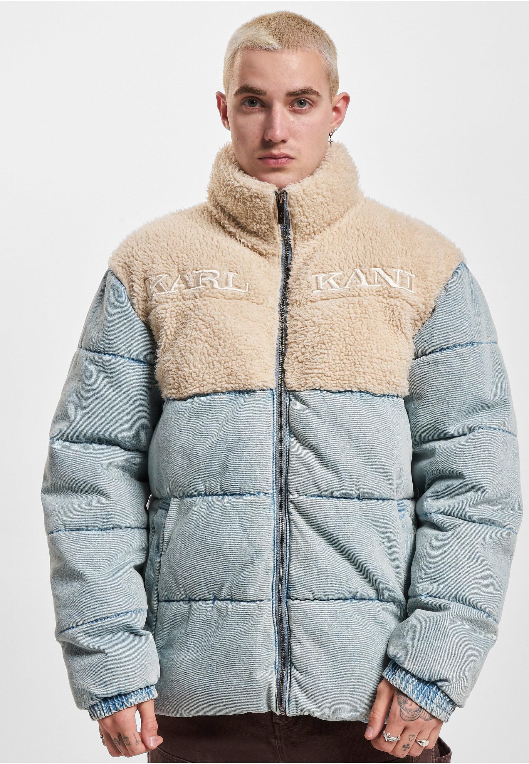 Karl Kani Winterjacke »Karl Kani Herren KM234-036-1 KK Retro Denim Teddy Puffer Jacket« 1 Stk. tlg. ohne Kapuze