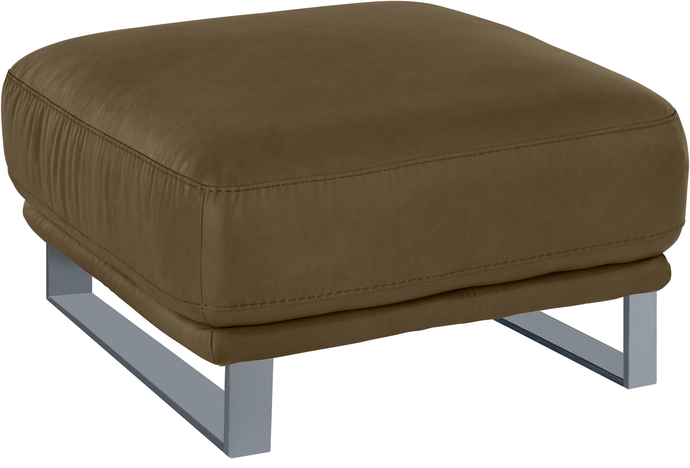 W.SCHILLIG Hocker »montanaa«, mit Metallkufen in Silber matt, Breite 71 cm