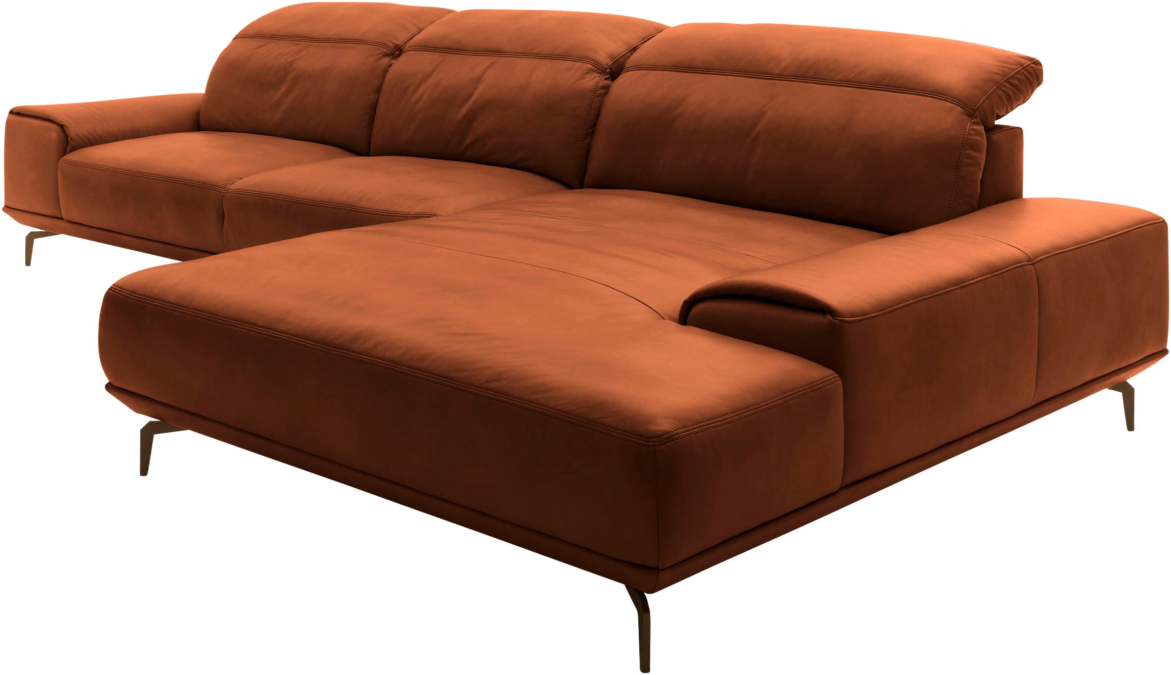 Musterring Wohnlandschaft »MR 2490« Bronze-Fuß Sitzhöhe 46cm, wahlweise mit Funktionen, Maße 342 x 207 cm