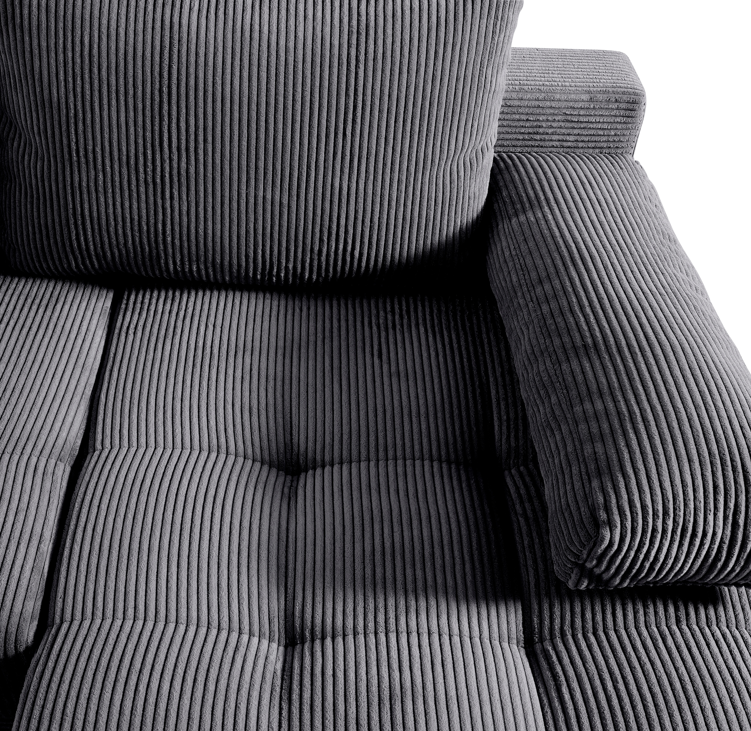 COLLECTION AB Wohnlandschaft »Josy U-Form, Breite 269 cm, Flachgewebe, Struktur, Cord & Cord/Mix«, (Cord-/Mix), inkl. Bettfunktion, Bettkasten, mit 3 gleich großen Rückenkissen