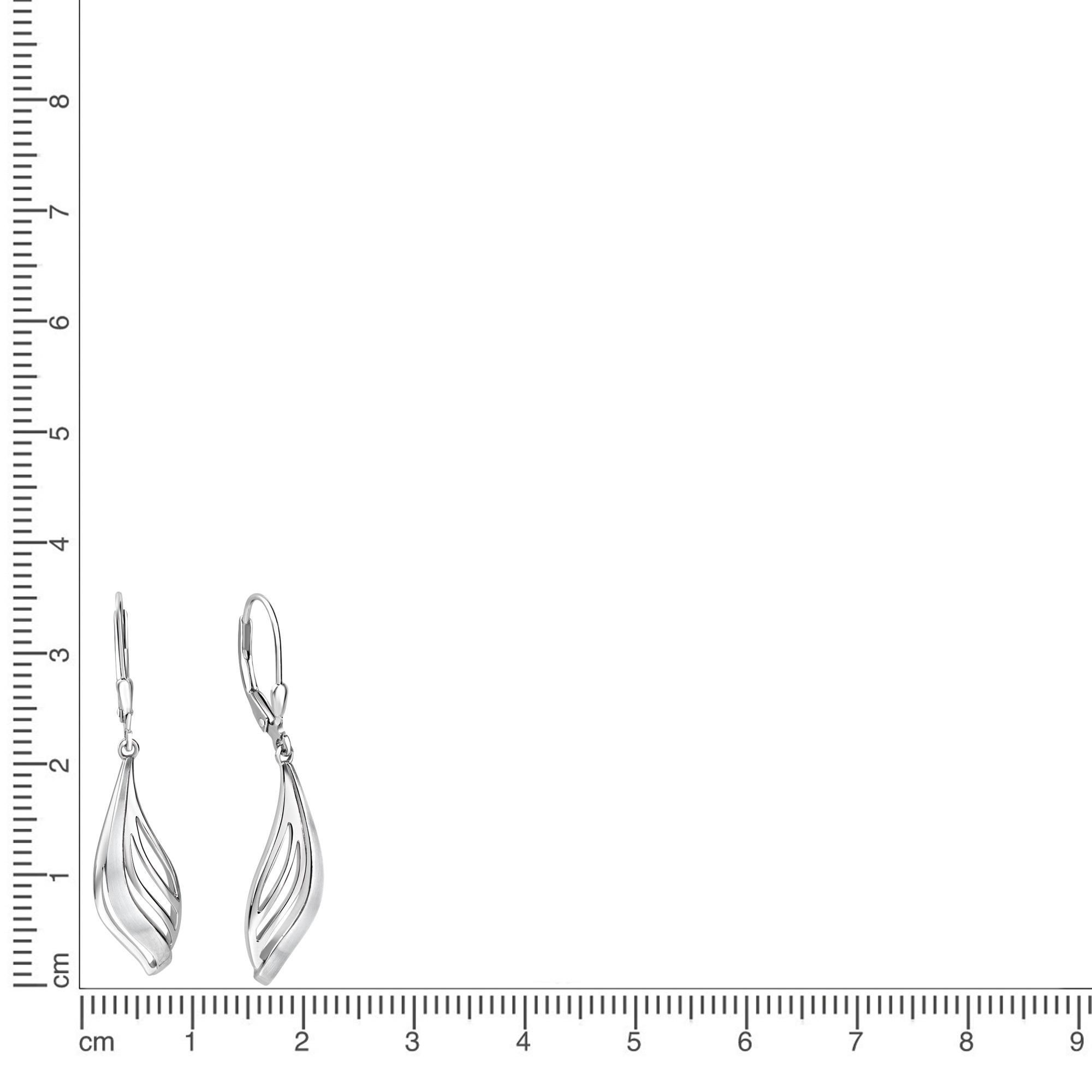 Vivance Paar Ohrhänger »925/- Sterling Silber rhodiniert glanz/matt«