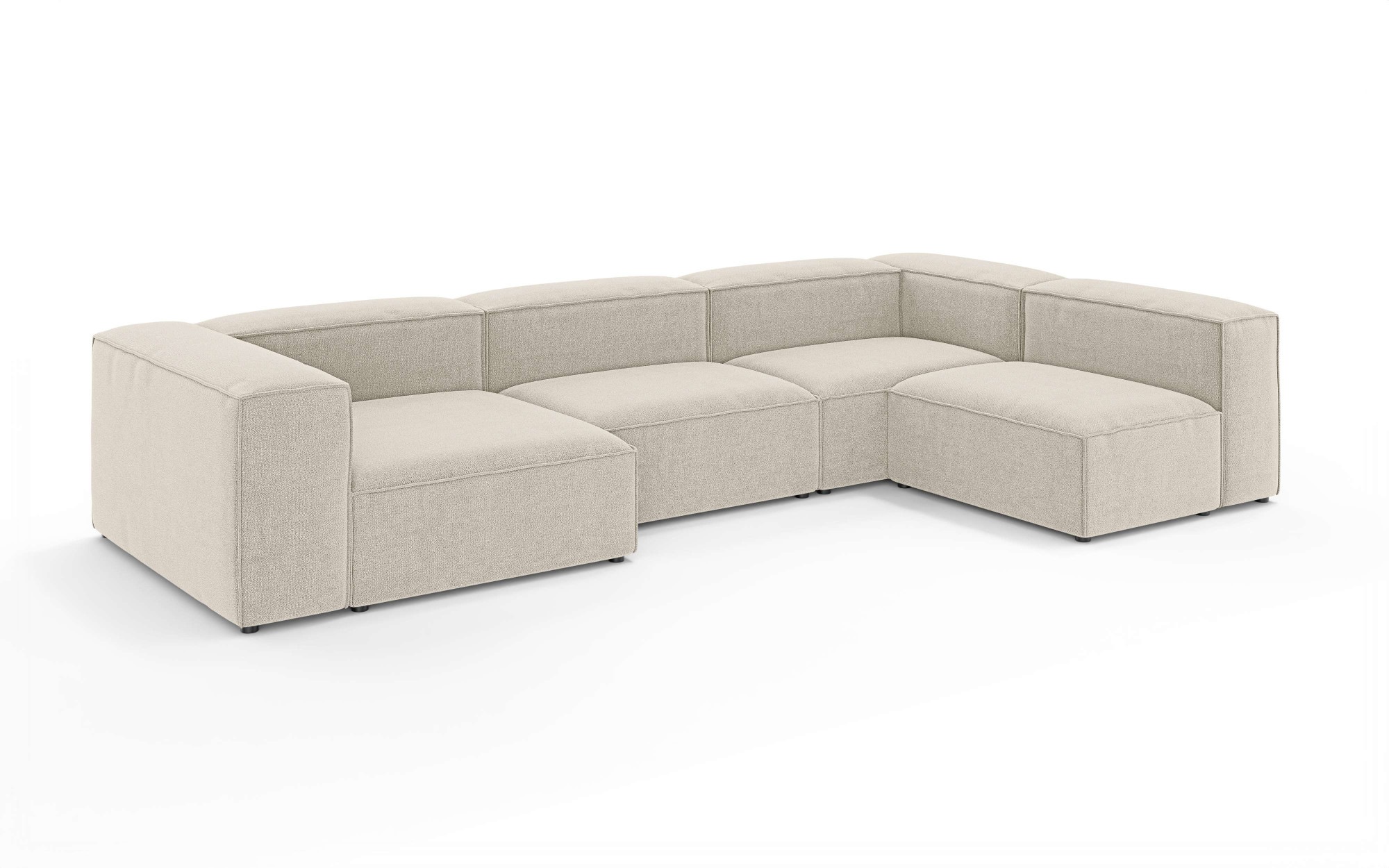 INOSIGN Wohnlandschaft »HAILY U-Form mit Ottomane links/rechts, Maße B/T/H: 360/200/72 cm«, als Modul oder separat verwendbar, für individuelle Zusammenstellung
