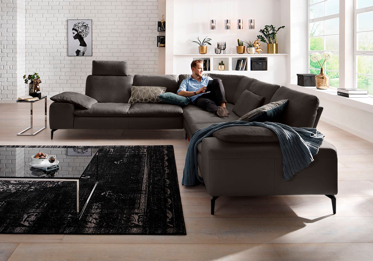 W.SCHILLIG Ecksofa "valentinoo, Designsofa, elegant und bequem, L-Form", (S günstig online kaufen