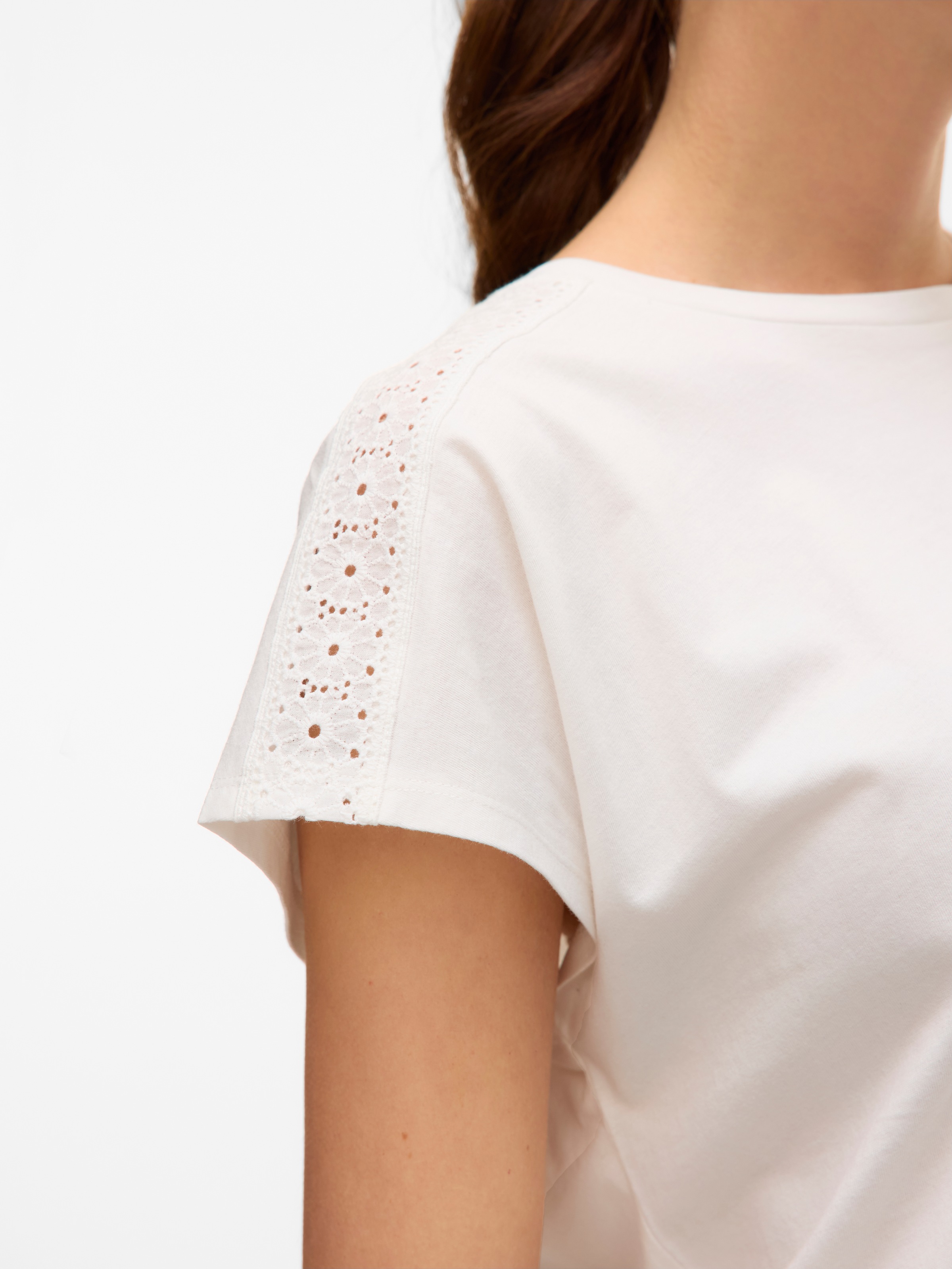 Vero Moda Kurzarmshirt »VMEMMY SS LACE TAPE TOP JRS GA NOOS«