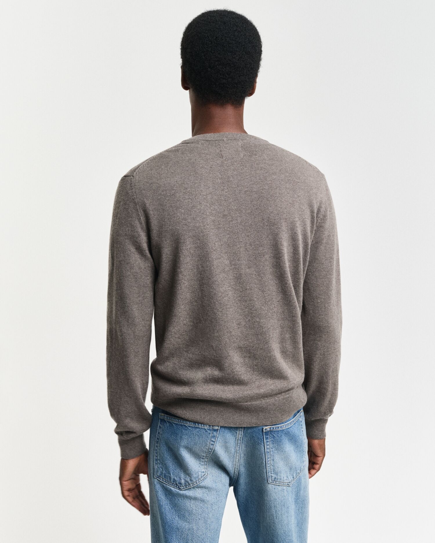 Gant V-Ausschnitt-Pullover »COTTON/WOOL« normale Passform, Strickpullover