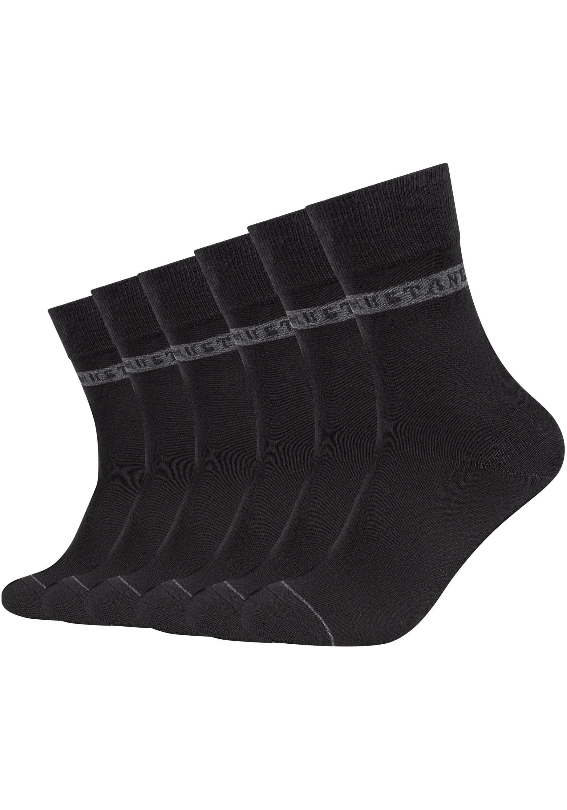 MUSTANG Socken »casual«, (6 Paar), weicher und elastischer Komfortbund