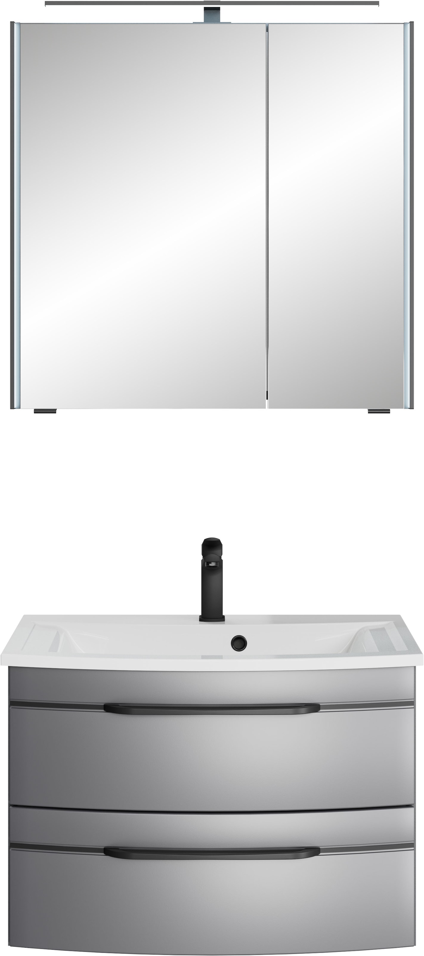 Saphir Badmöbel-Set »Serie 7045 2-teilig Mineralmarmor-Waschtisch mit LED-S günstig online kaufen