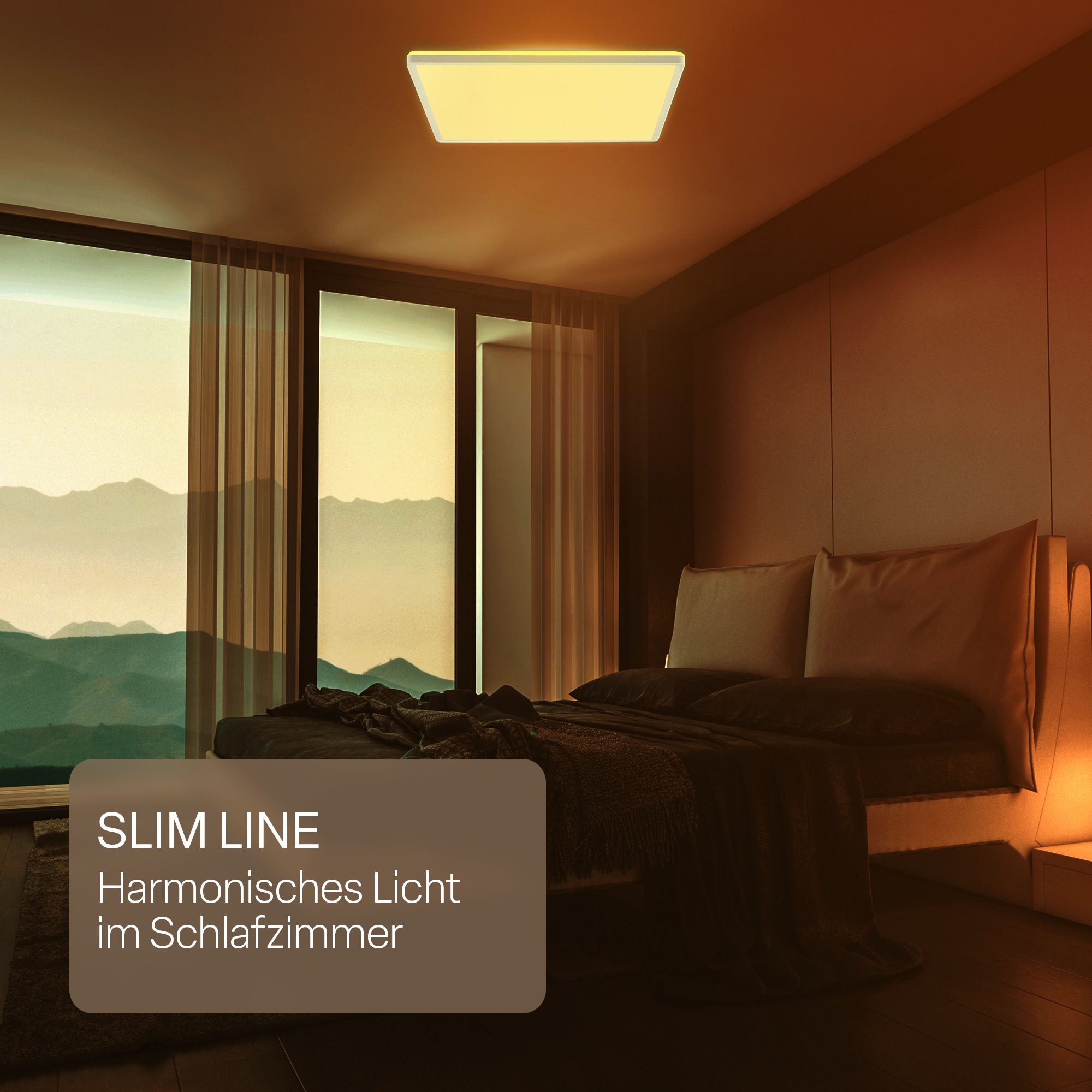 B.K.Licht LED Panel »SHALLOW« LED-Board 1 Stk. warmweiß - kaltweiß 42x42x3 cm, Badlampe, Badezimmer, Küche, Wohnzimmer