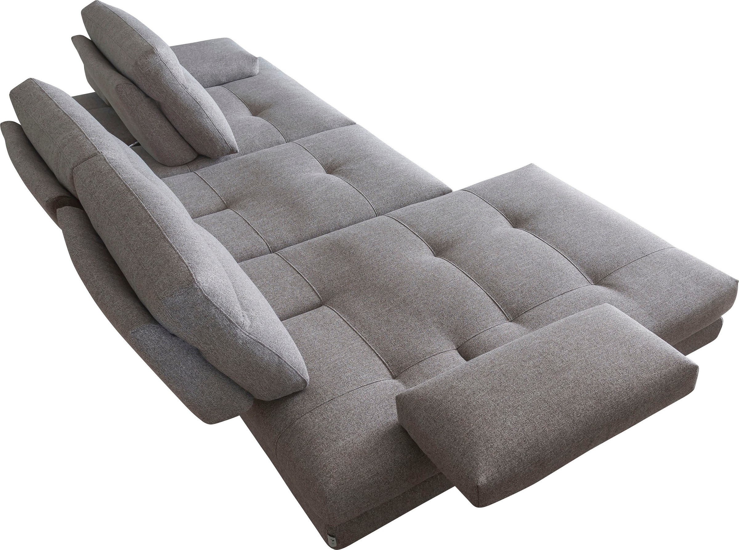 CALIA ITALIA Ecksofa »Toby Wing, L-Form, Designsofa mit sensationellem Sitzkomfort«, inklusive Sitztiefenverstellung, Füße in chrom glänzend