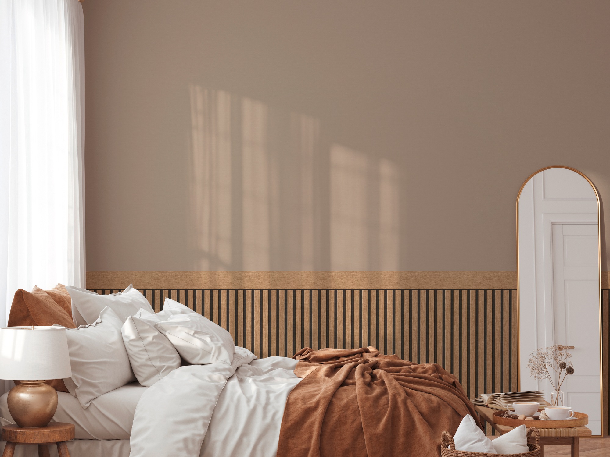 living walls Vliestapete »Wallpanel Tapete Wandpaneele Mustertapete Holzpaneele Natur«, matt