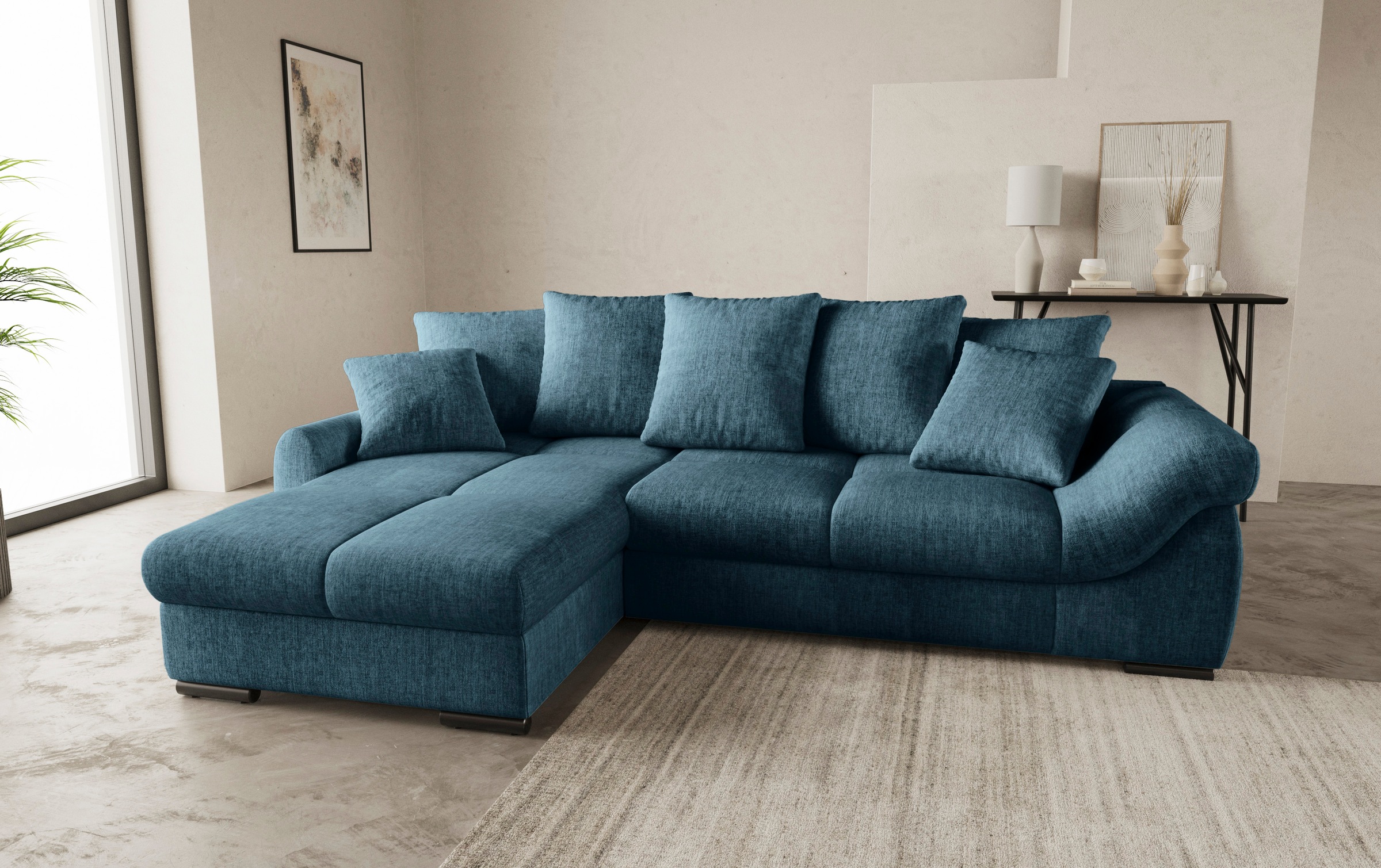 Mr. Couch Ecksofa »Livorno L-Form«, inkl. Hochschläfer-Bettauszug, XL-Bettk günstig online kaufen
