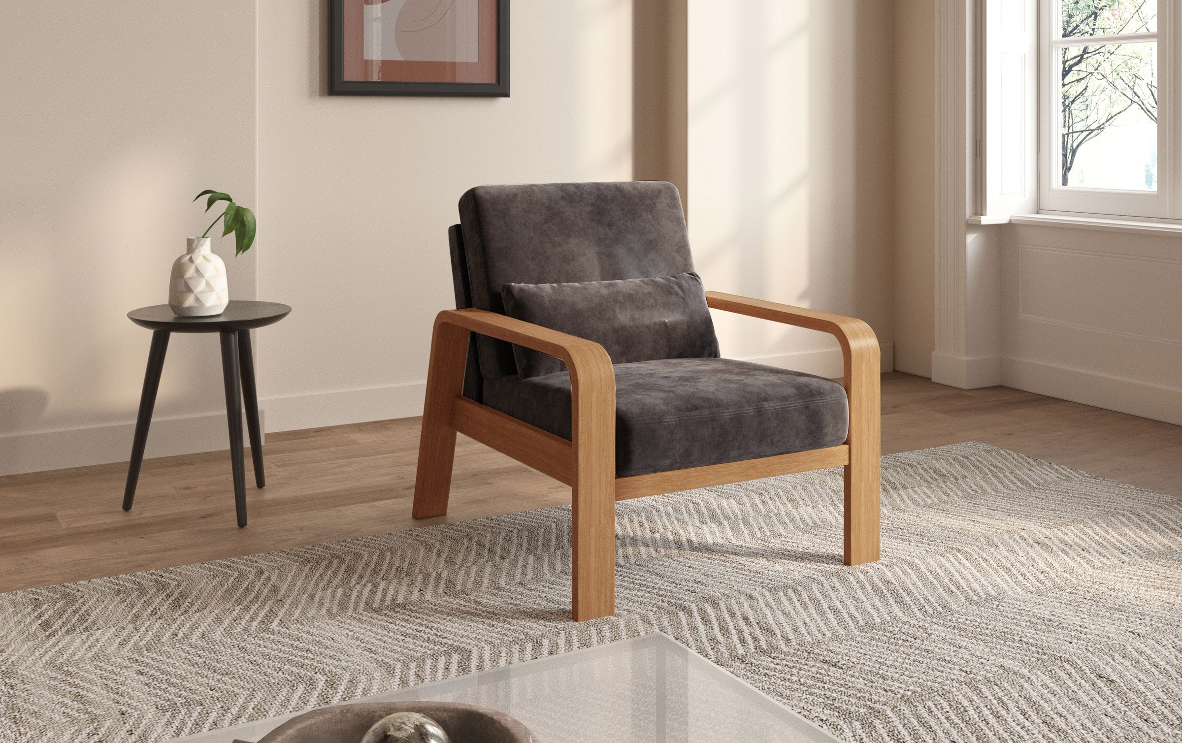 sit&more Sessel »Kolding«, Armlehnen aus eichefarbigem Buchenholz, verschie günstig online kaufen