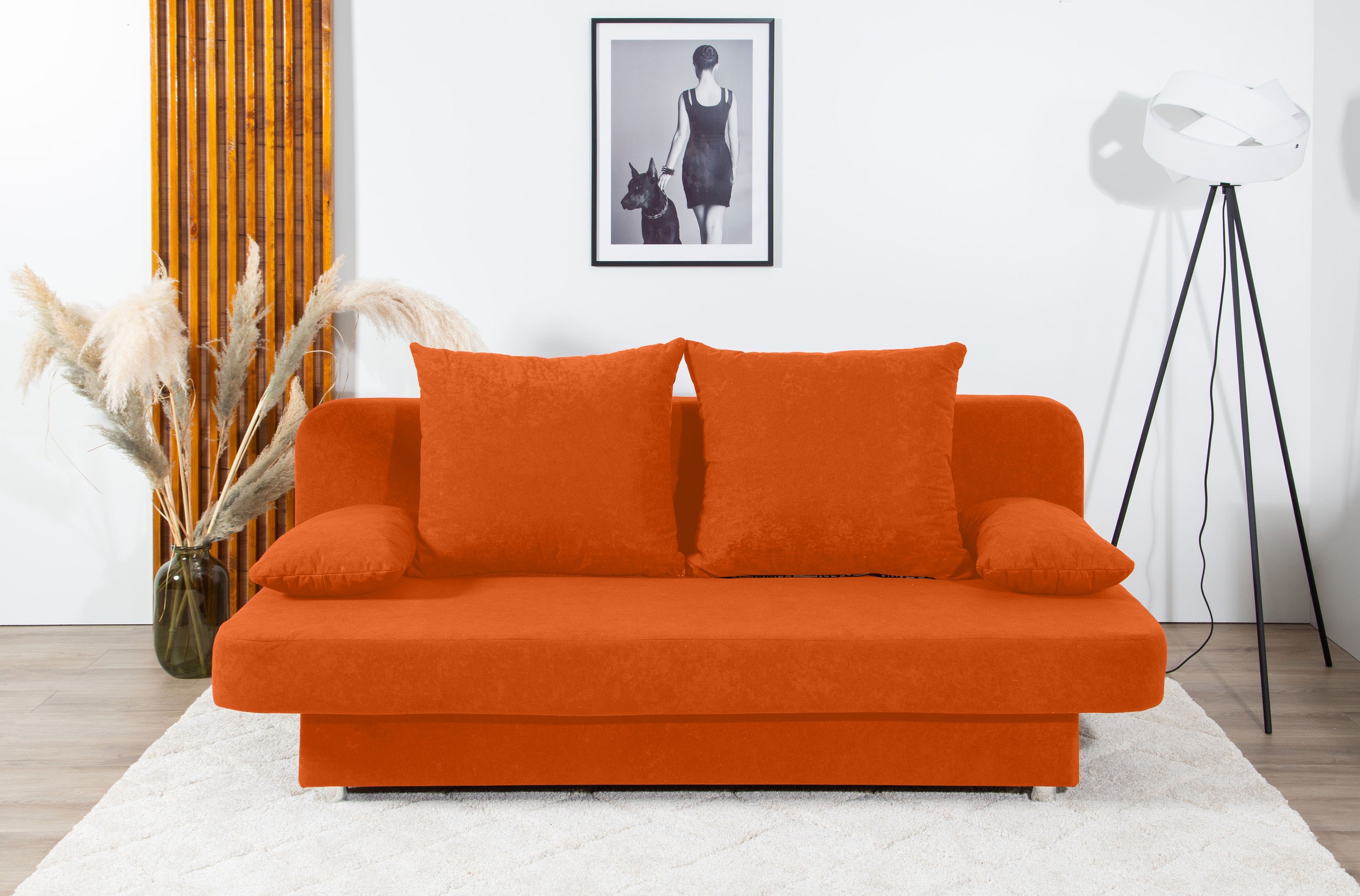COLLECTION AB Schlafsofa »Ulla inkl. Bettfunktion und Bettkasten«, Schlafsofa,Bettfunktion,Bettkasten,inkl. Rückenkissen,Armlehnekissen
