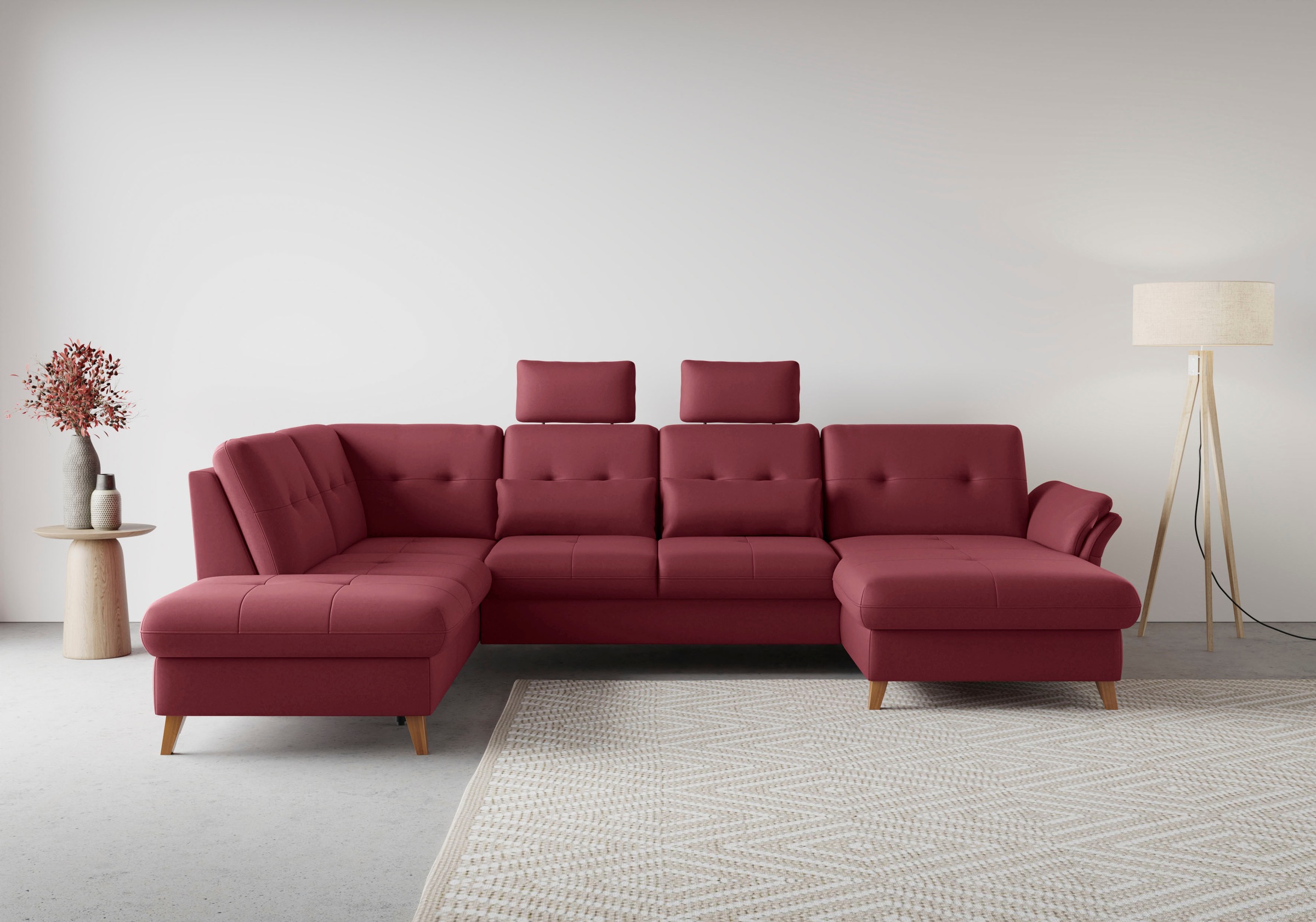 sit&more Wohnlandschaft »Göteborg«, inkl. Sitztiefenverstellung, wahlweise mit Bettfunktion & Bettkasten