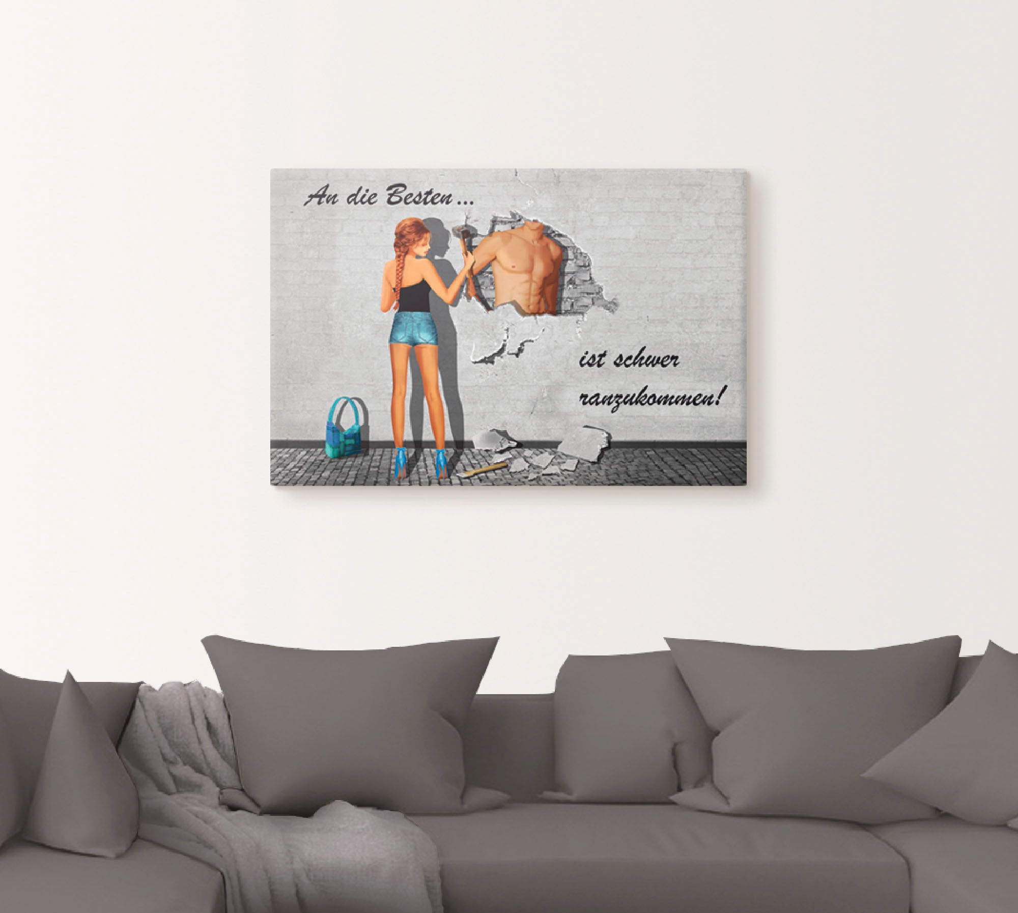 Artland Leinwandbild »Die Besten« Frau 1 Stk. tlg. auf Holzrahmen gespannt günstig online kaufen