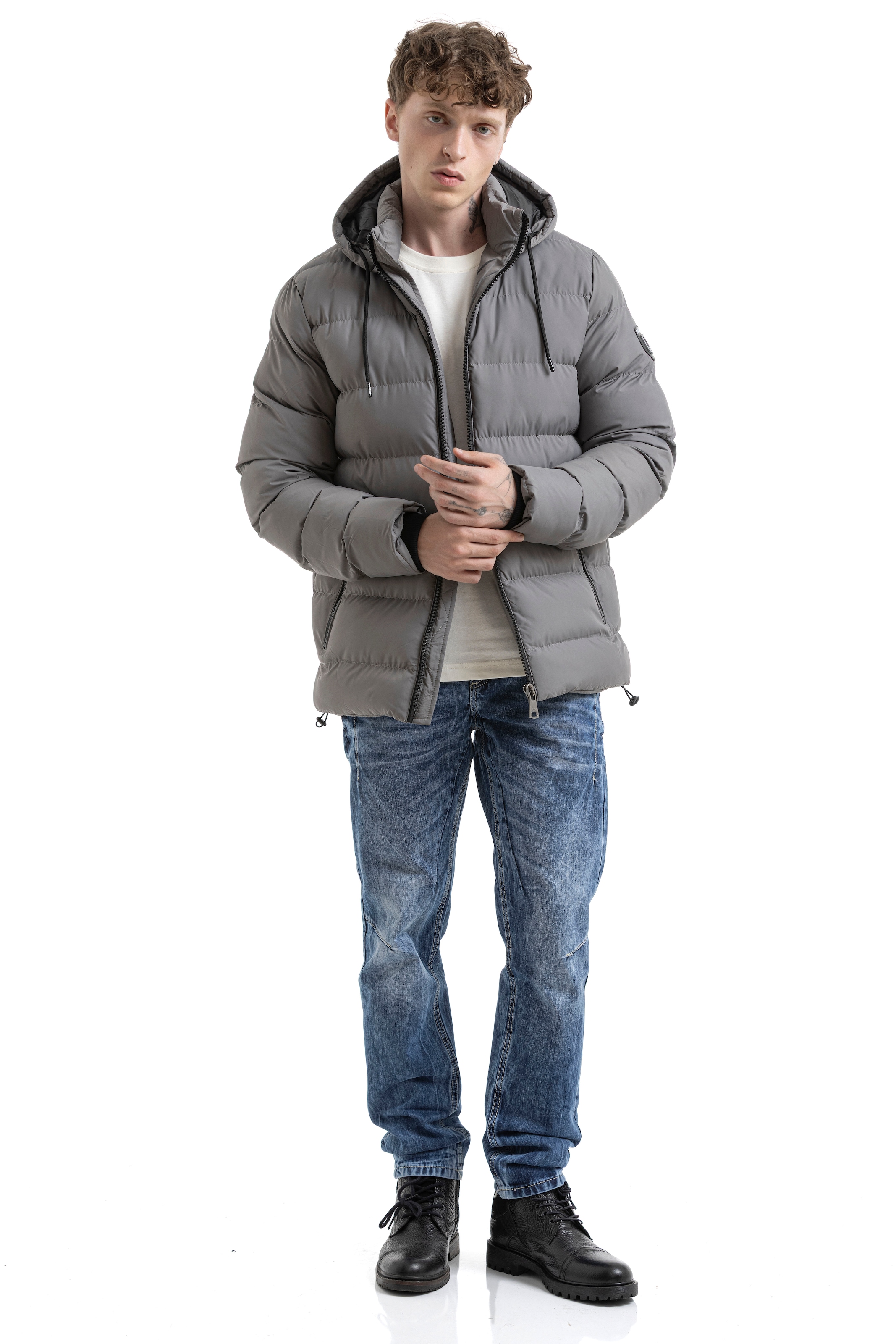 Cipo & Baxx Steppjacke mit Kapuze