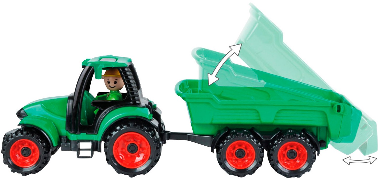 Lena® Spielzeug-Traktor »Truckies« mit Anhänger; inklusive Spielfigur; Made in Europe