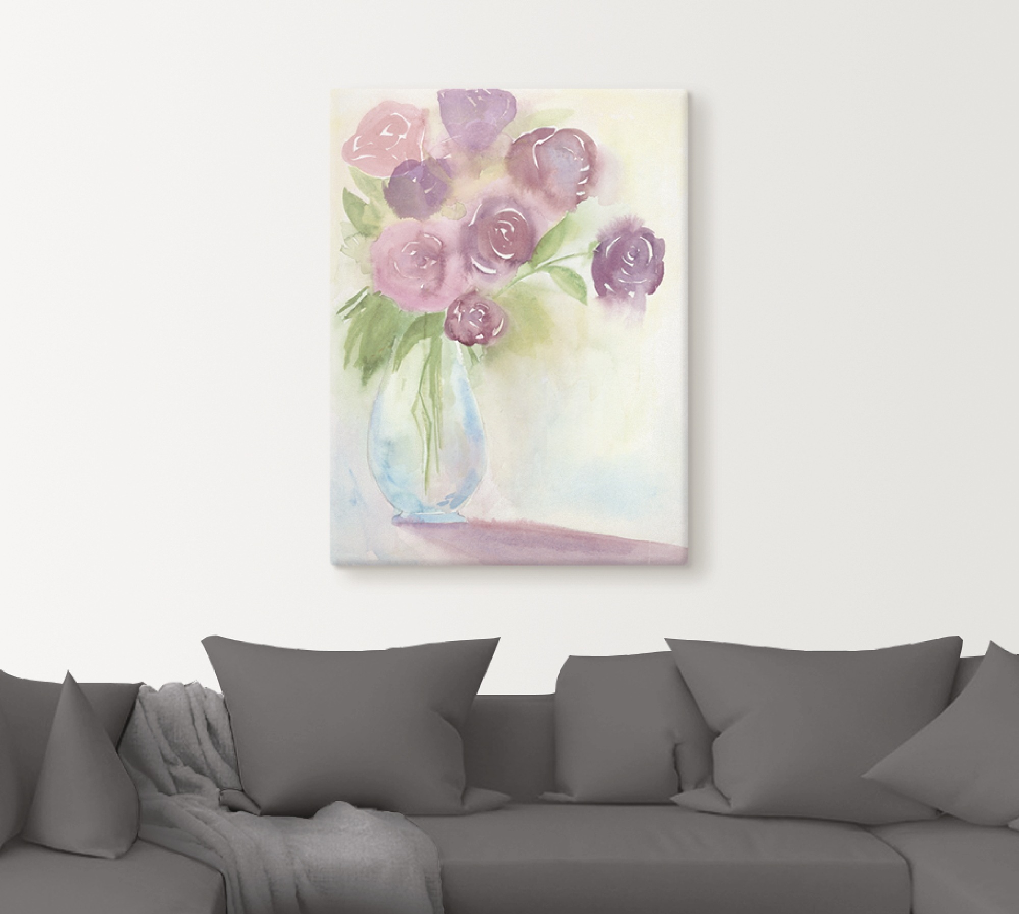 Artland Leinwandbild »Leuchtener Strauß II« Blumen 1 Stk. tlg. auf Keilrahm günstig online kaufen