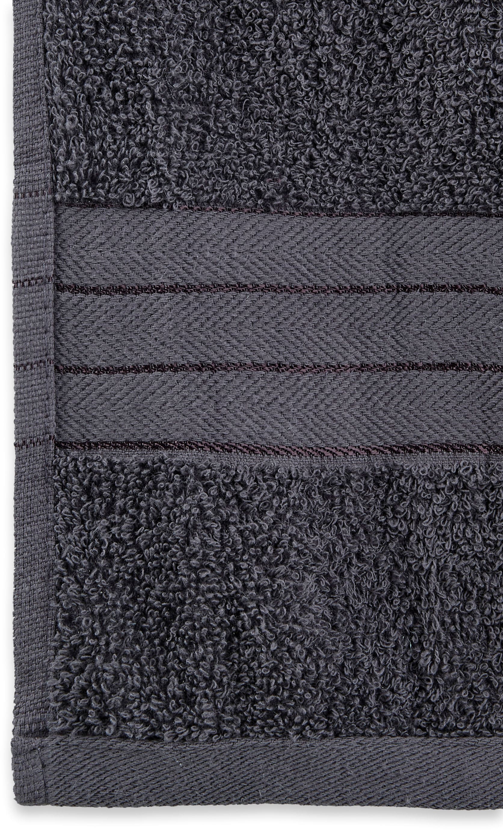 Emotion Handtuch Set »Uni«, (8 St., 2 Badetücher-2 Gästetücher-2 Handtücher-2 Waschlappen), Baumwolle, Walkfrottee, Bordüre, 500 GSM, Einfarbig, ohne Aufhängung