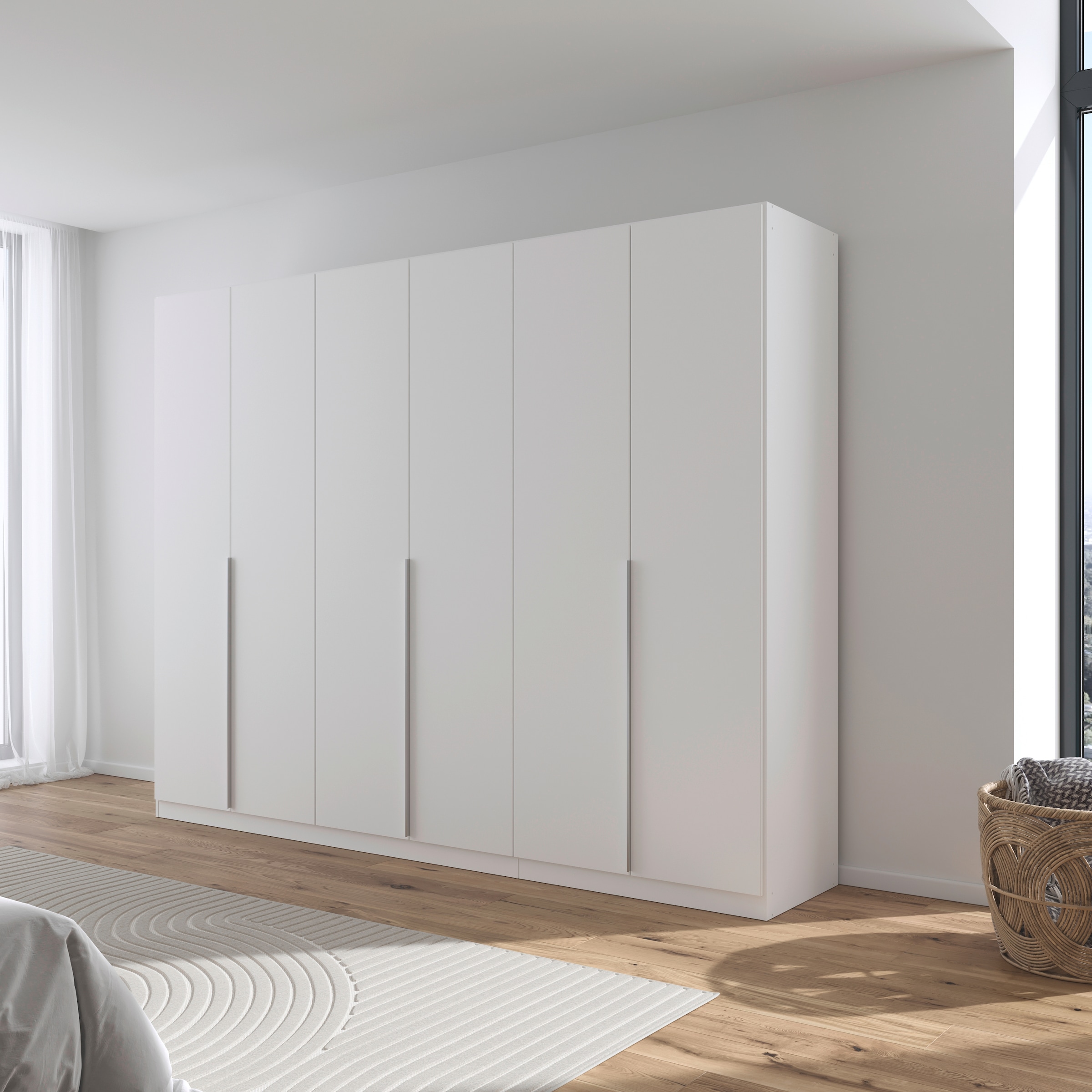 rauch Drehtürenschrank »Kleiderschrank Schrank Garderobe AGORDO TOPSELLER Schlafzimmer«, (in zwei Griff-Farben mit Dekor- oder Hochglanzfront), durchdachte Innenausstattung, in 6 Breiten und 2 Höhen MADE IN GERMANY
