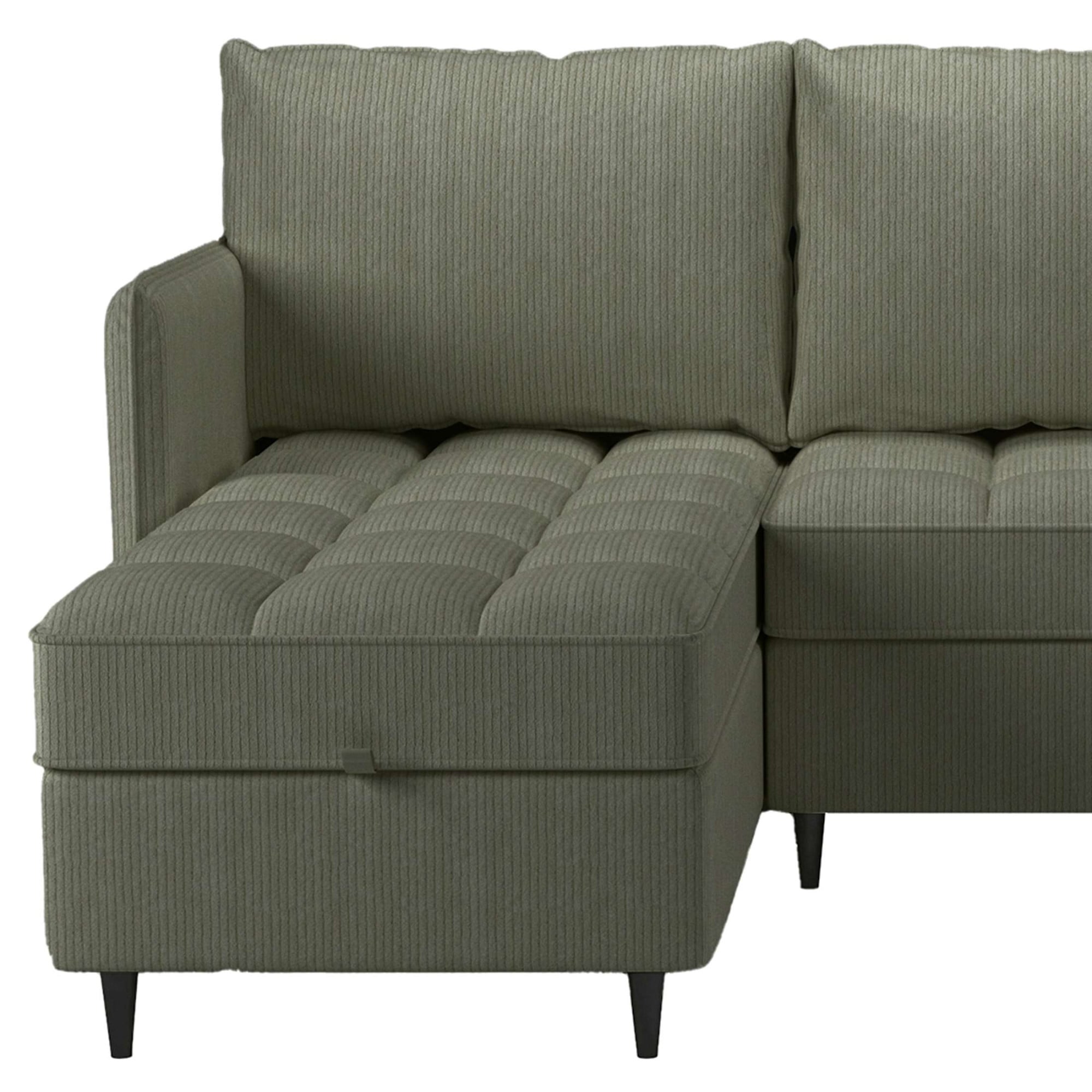 Dorel Home Ecksofa »LINDHUS, Cord, L-Form, Breite 194cm, verschiedene Stellvarianten« Recamiere, Stauraum, Modulsofa