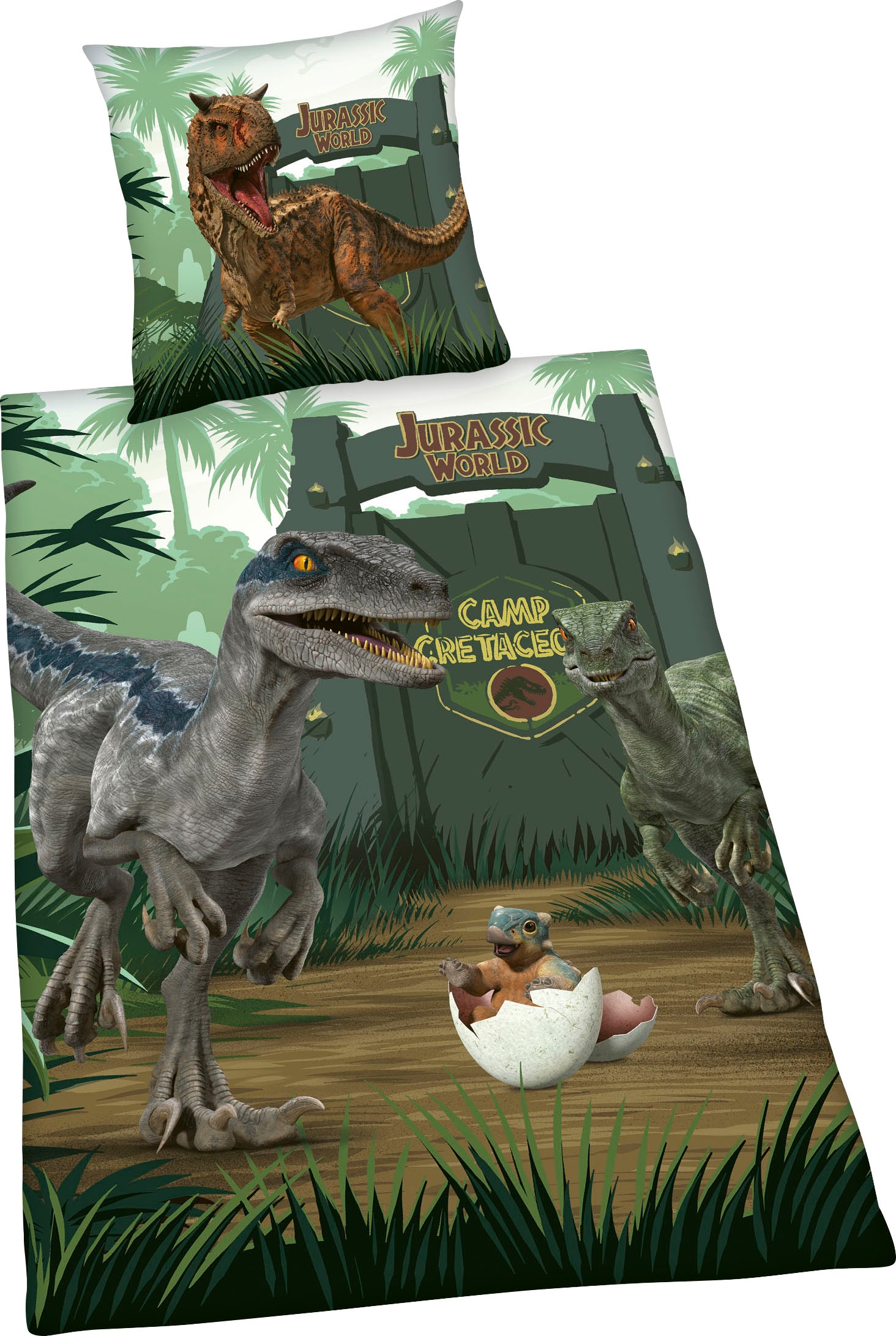 Jurassic World Kinderbettwäsche »Jurassic World Camp Cretaceous«, (2 tlg.), mit tollem Motiv
