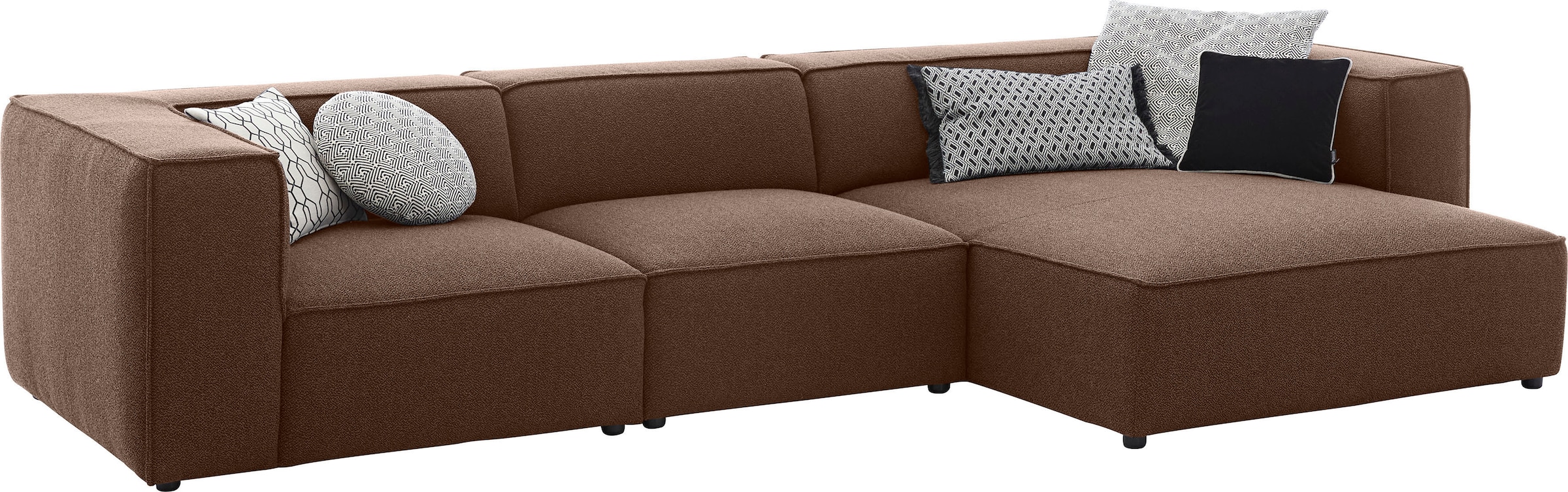 W.SCHILLIG Ecksofa »around-the-block«, mit eleganter Biese, mit Federkern, Breite 341 cm