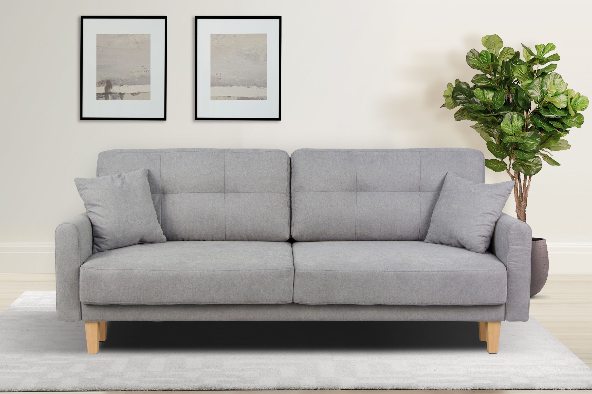 Home affaire 3-Sitzer "TRIPLO optionale Schlafsofa mit Bettkasten, Maße B/T günstig online kaufen