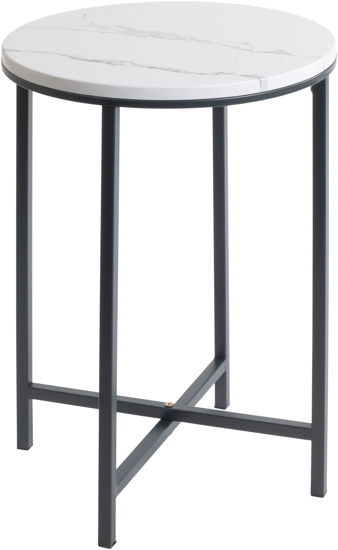HAKU Beistelltisch »Sofatisch, Wohnzimmertisch« 1 Stk. tlg. rund - aus Metall Anthrazit - Ø/H 39/53 cm