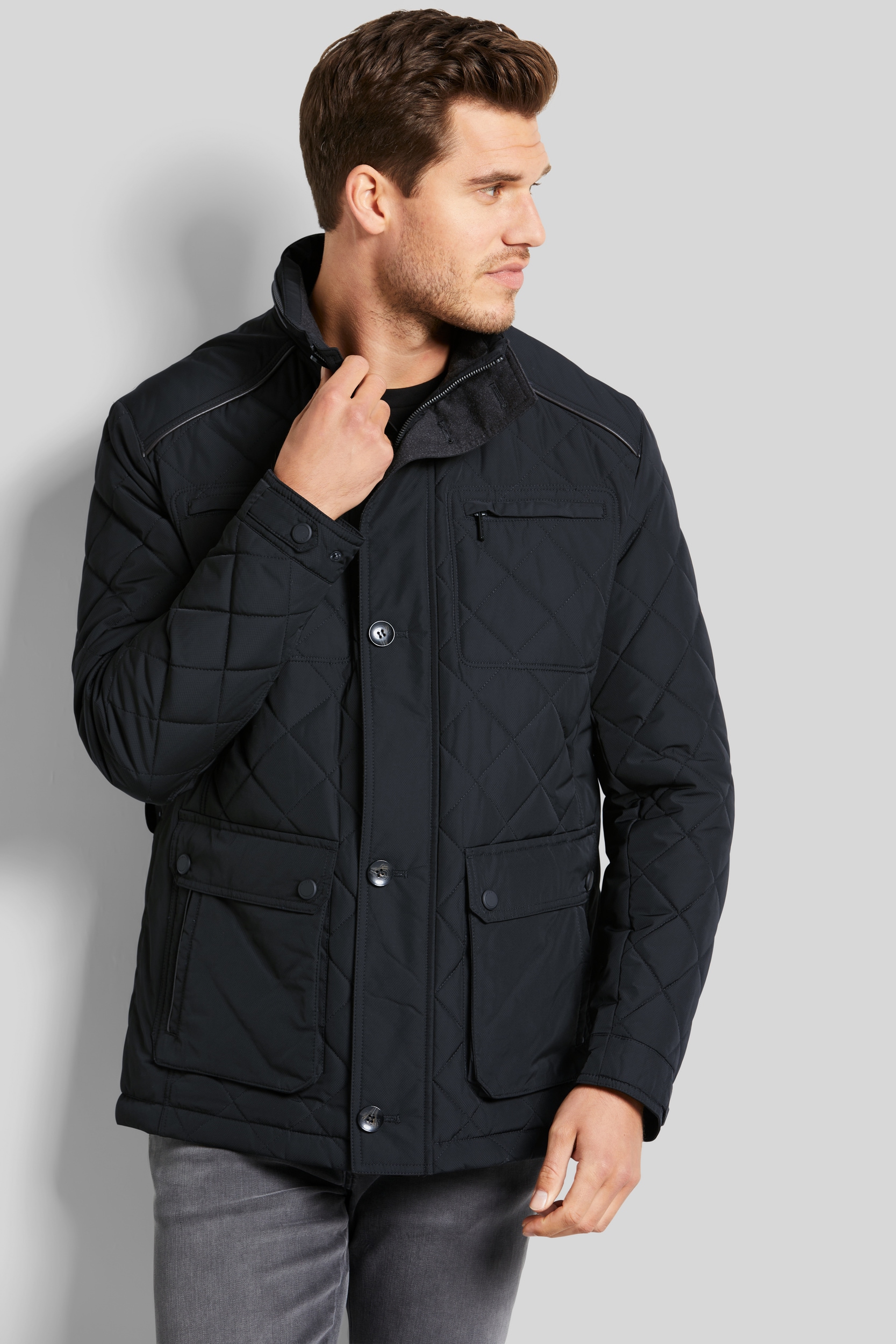 bugatti Langjacke, ohne Kapuze, im Rautenstepp