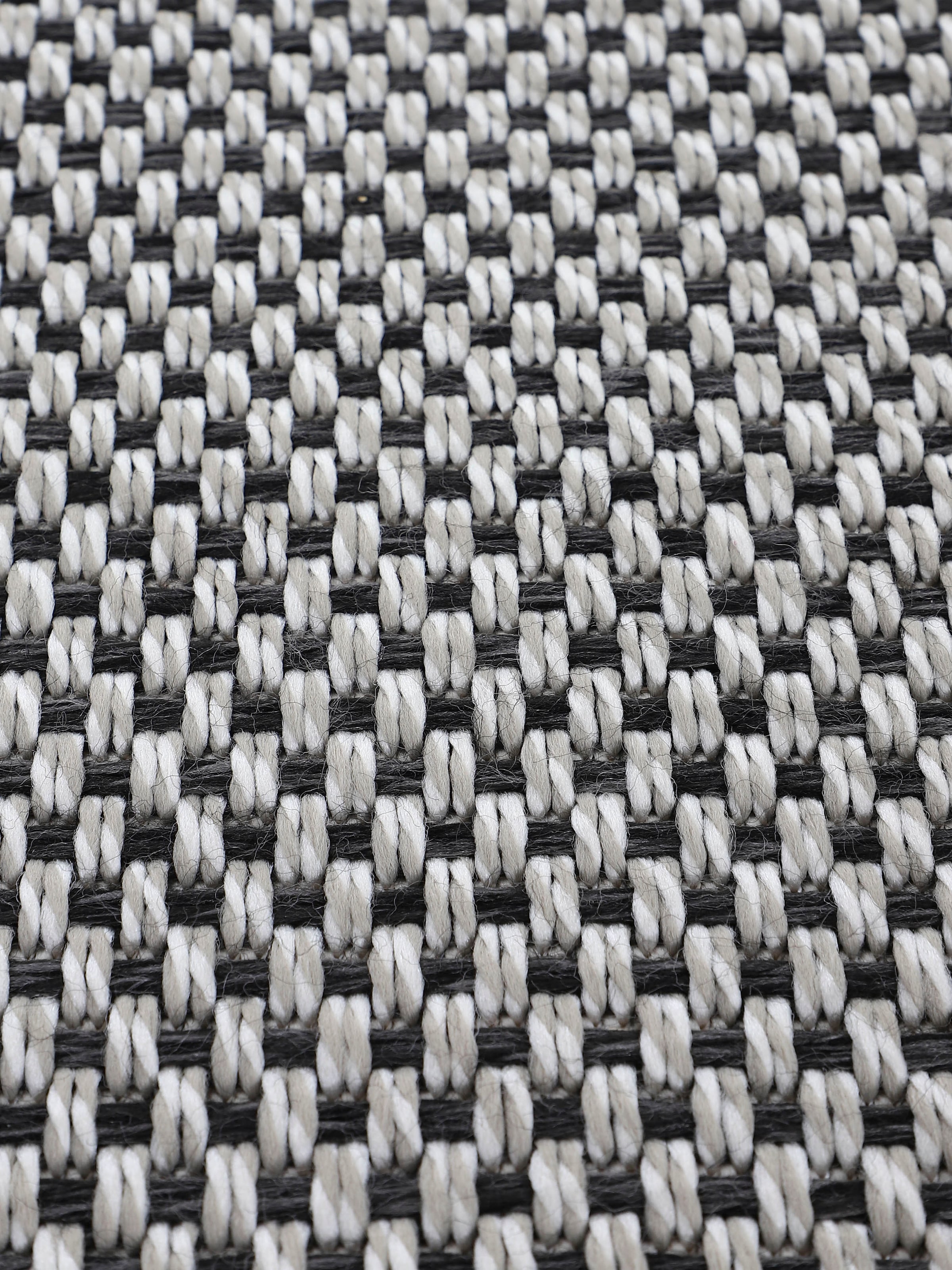 carpetfine Teppich »Boho 105«, rund, 4 mm Höhe, robustes Flachgewebe, Sisal Optik, UV-beständig, Außenbereich