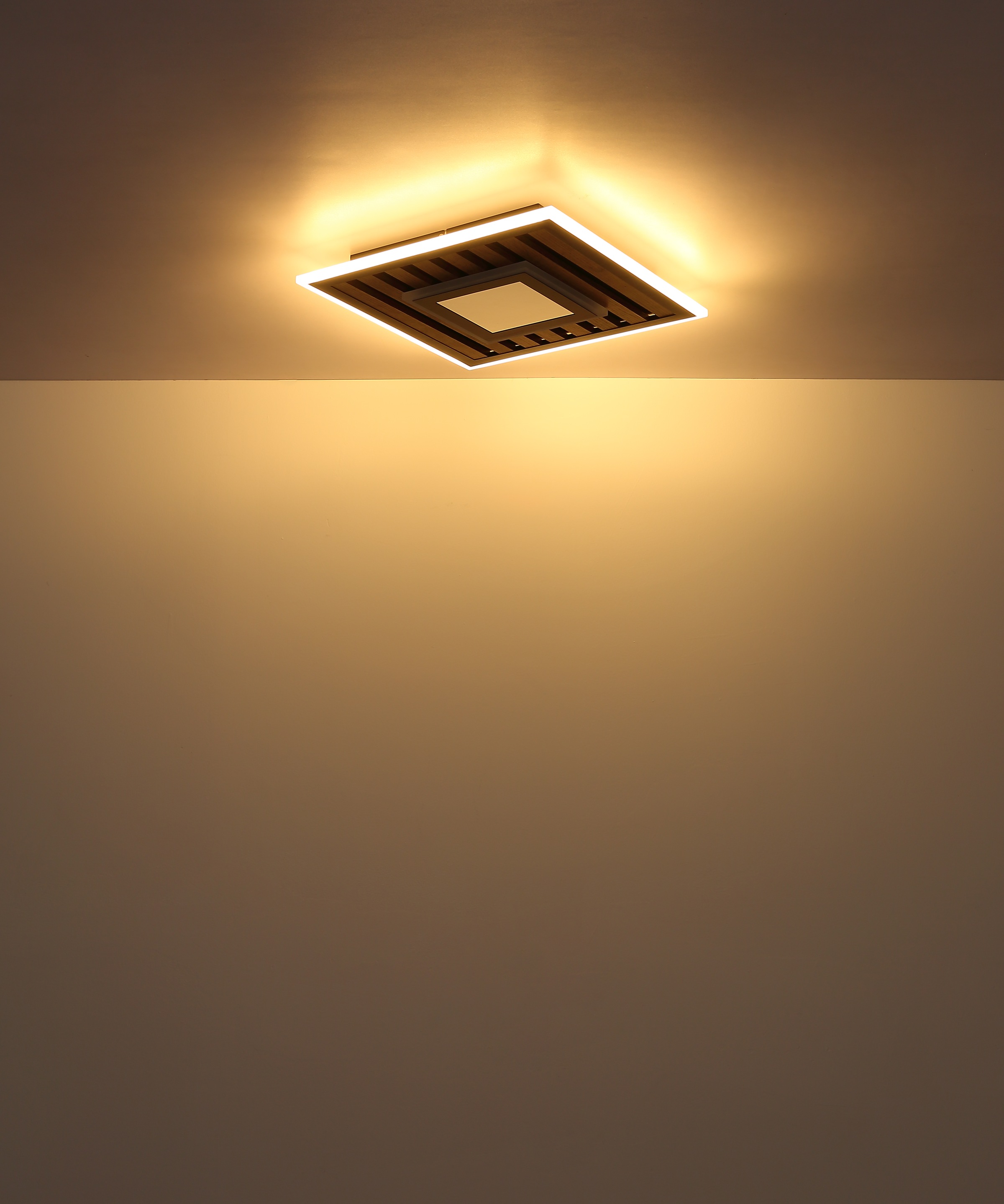 GLOBO LIGHTING LED Deckenleuchte »WOODY« LED-Modul 1 Stk. Warmweiß Deckenlampe, Wohnzimmer, Schlafzimmer, Design Lampe