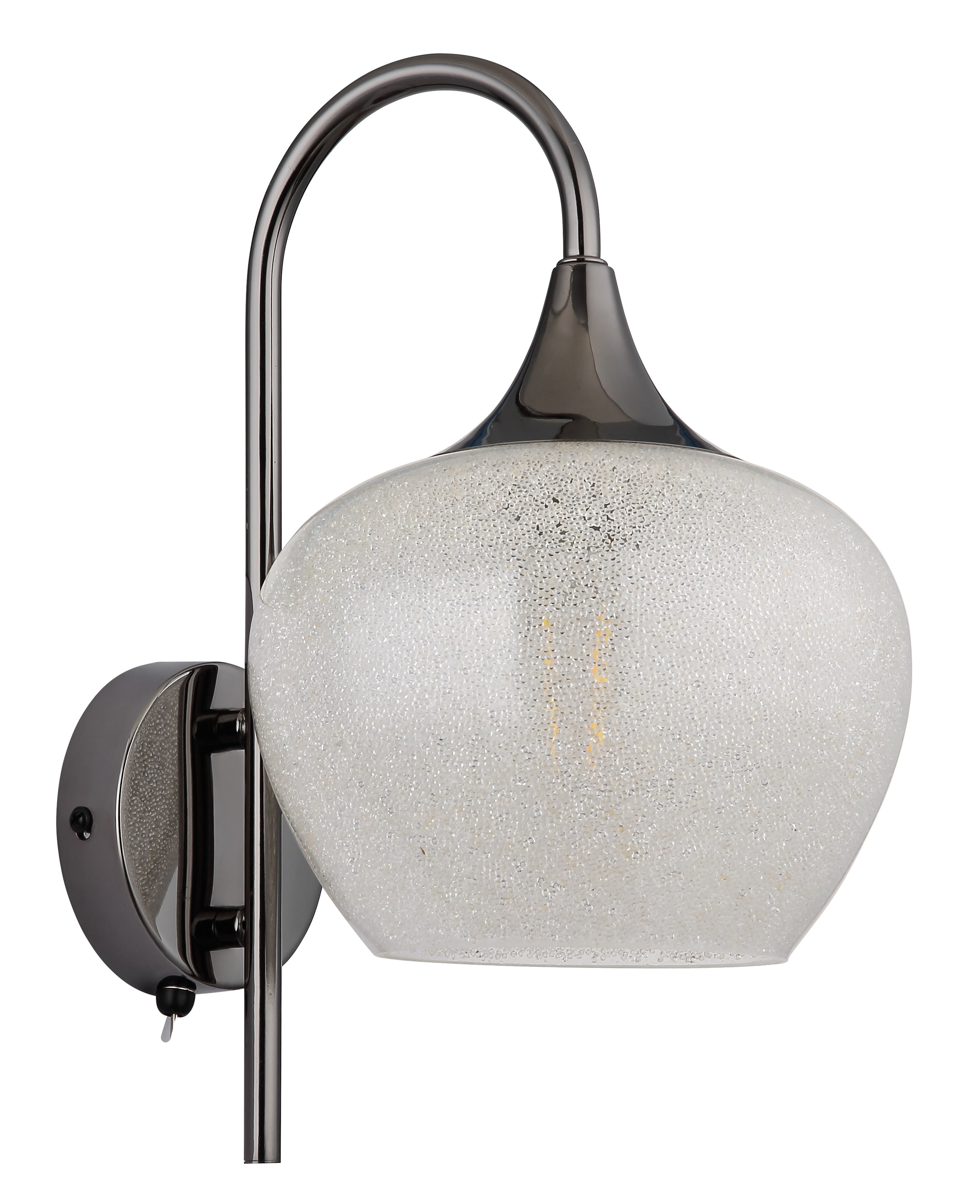 GLOBO LIGHTING Wandleuchte »MAXY«, Leuchtmittel E27 | ohne Leuchtmittel, Wandlampe/Metall/Acrylkristalle/Lichtschein: abwärts/schwarz-chrom