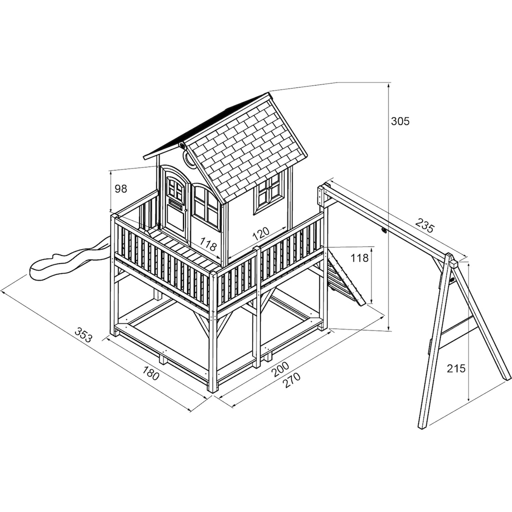 AXI Spielturm »Liam«, BxTxH: 613x277x291 cm
