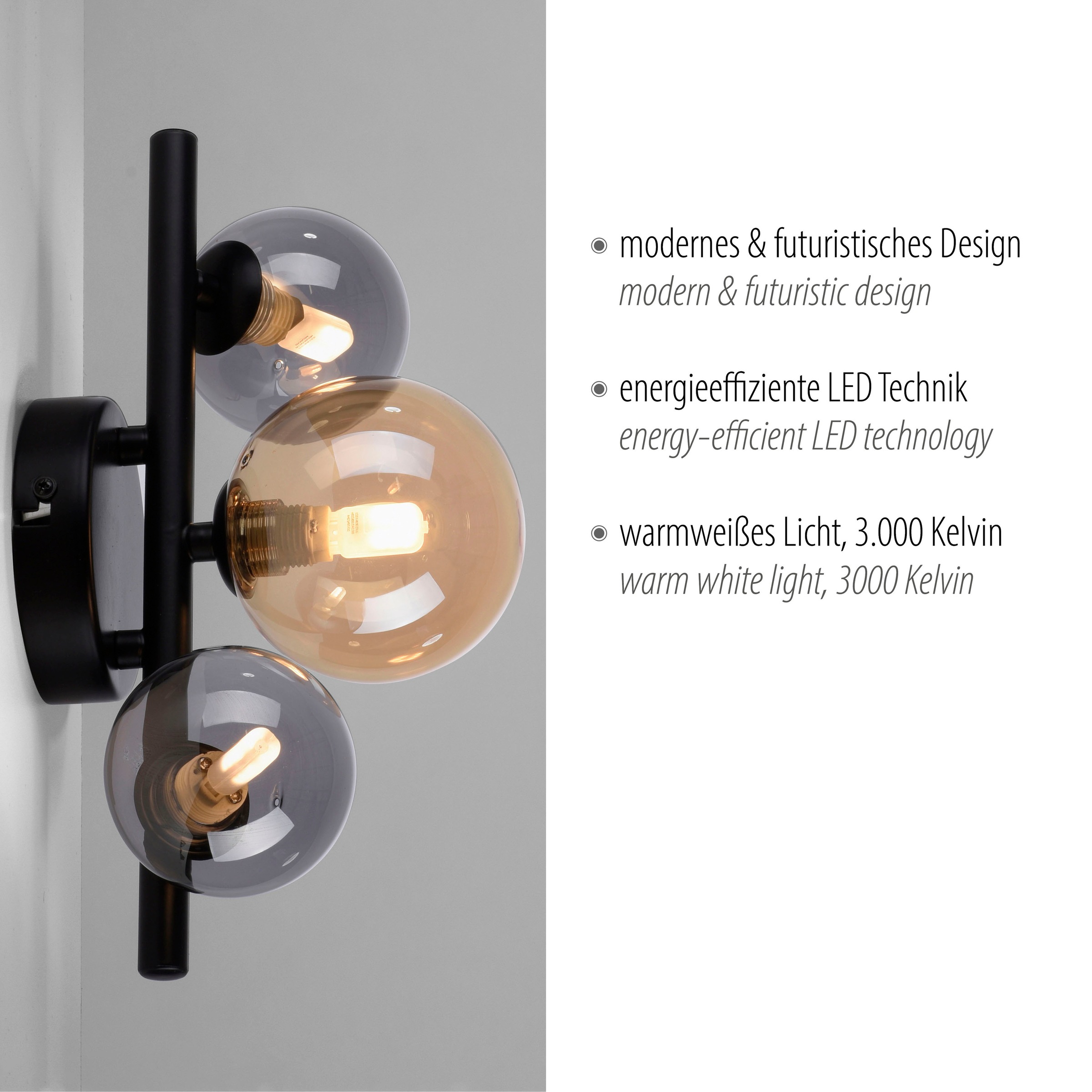 Paul Neuhaus LED Wandleuchte »POPSICLE«, 3 flammig, Leuchtmittel G9 | LED wechselbar