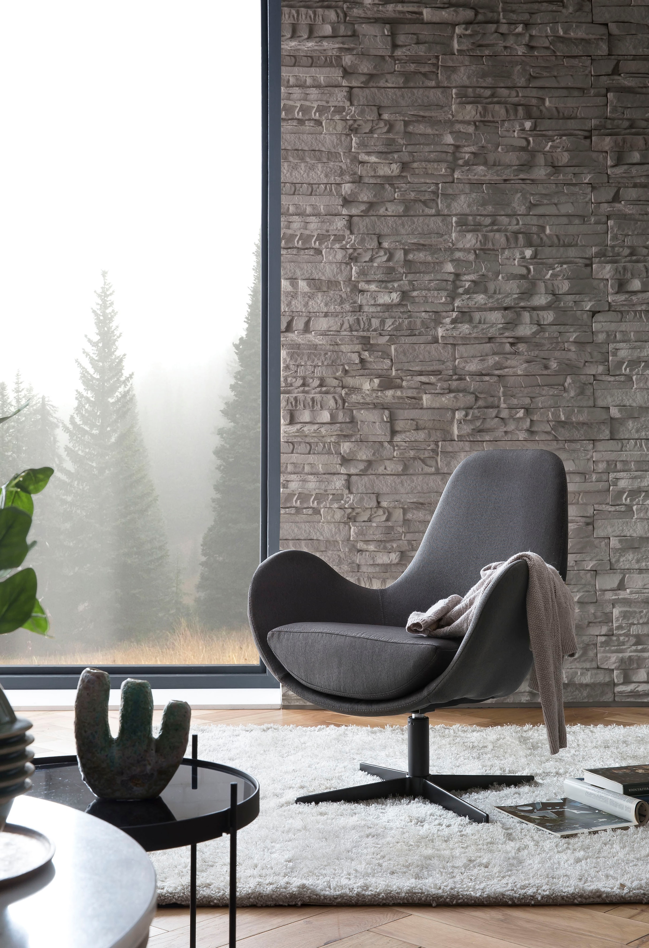 SalesFever Drehsessel »Design-Sessel für Komfort« Moderne Entspannung: Rela günstig online kaufen