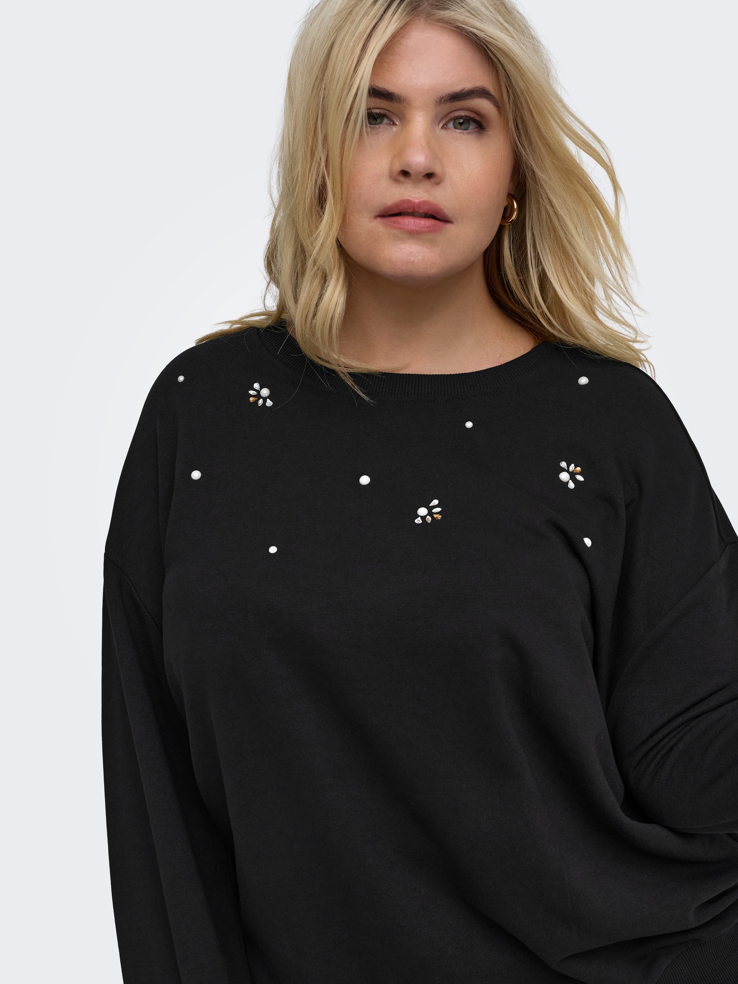 ONLY CARMAKOMA Sweatshirt »CARAMBER L/S O-NECK SWEAT JRS«, Baumwollmischung
