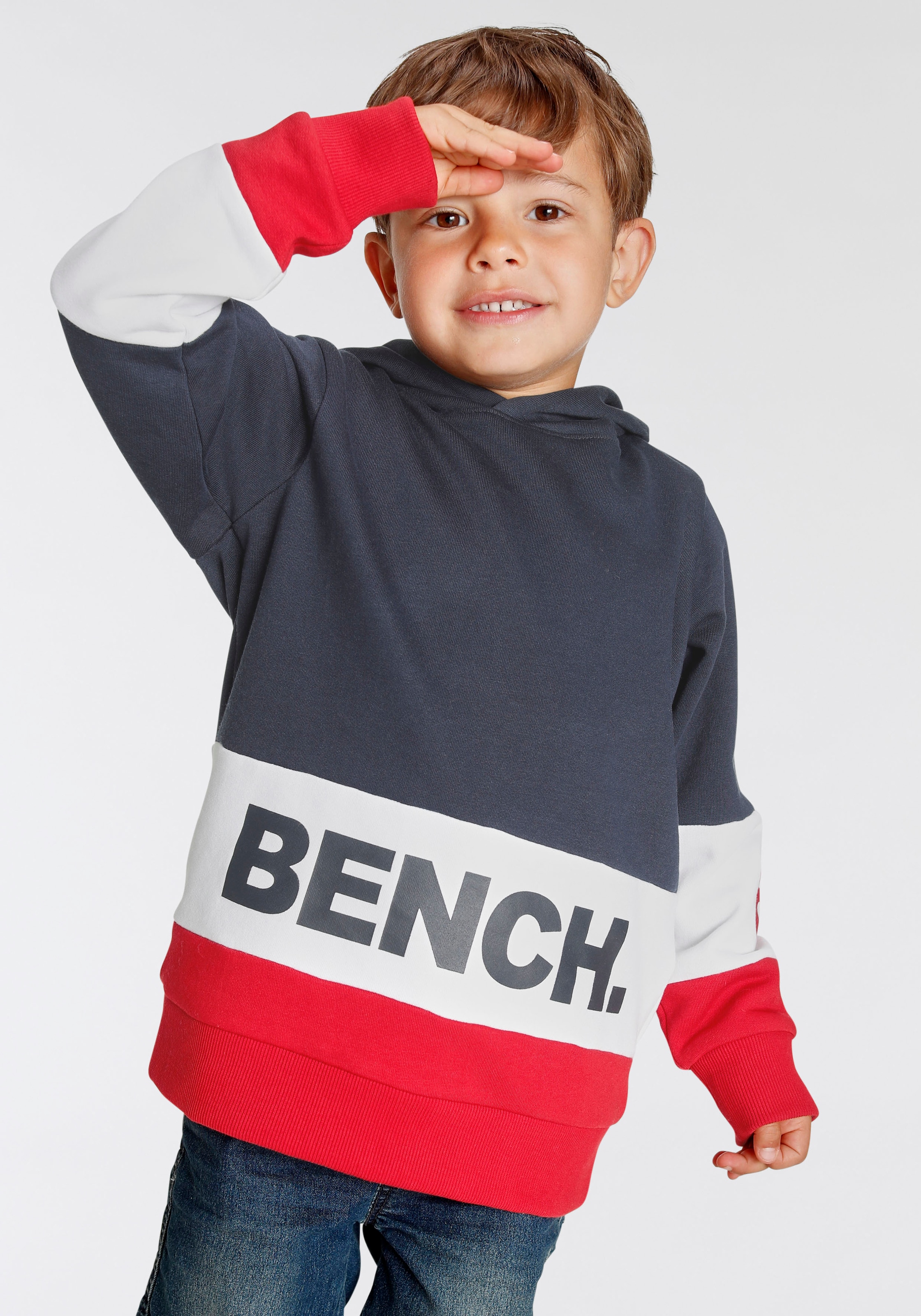 Bench. Kapuzensweatshirt »im Colorblock-Design«, mit Logo-Drucken online  kaufen