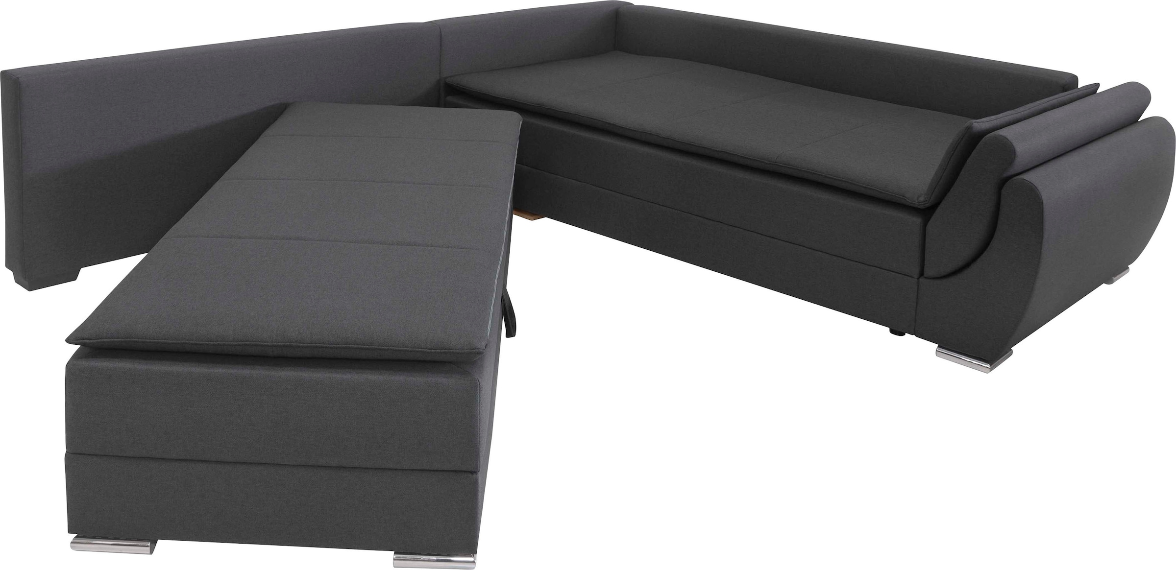 INOSIGN Ecksofa »Göteborg«, mit Boxspring-Bettfunktion und Bettkasten, Dauerschlaffunktion, Topper
