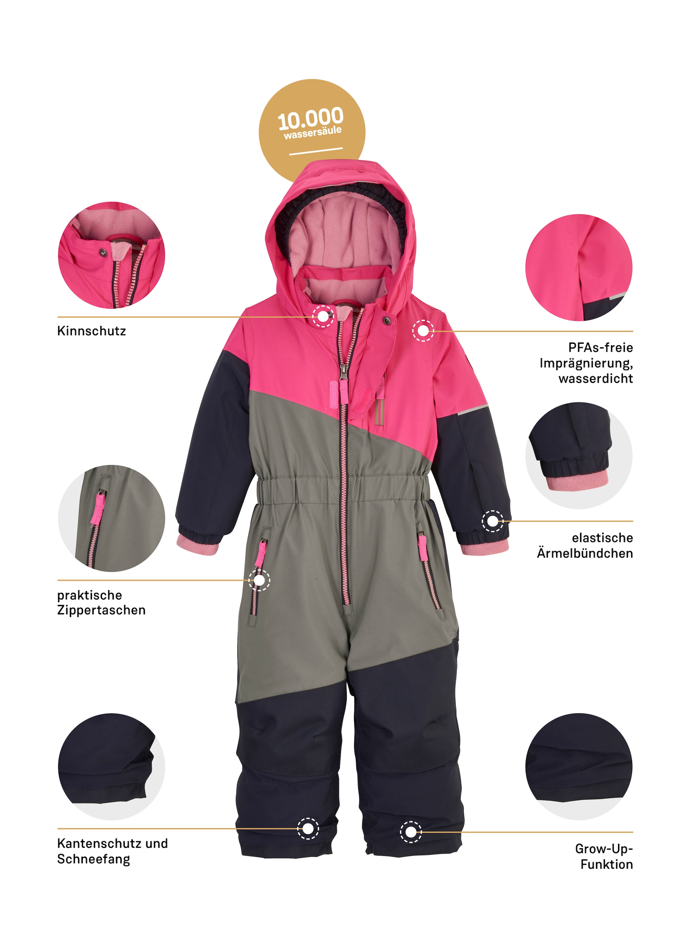 first instinct by killtec Overall »FISW 27 MNS ONPC« Wasserdichter Skioverall mit Grow-Up-Funktion und Kinnschutz