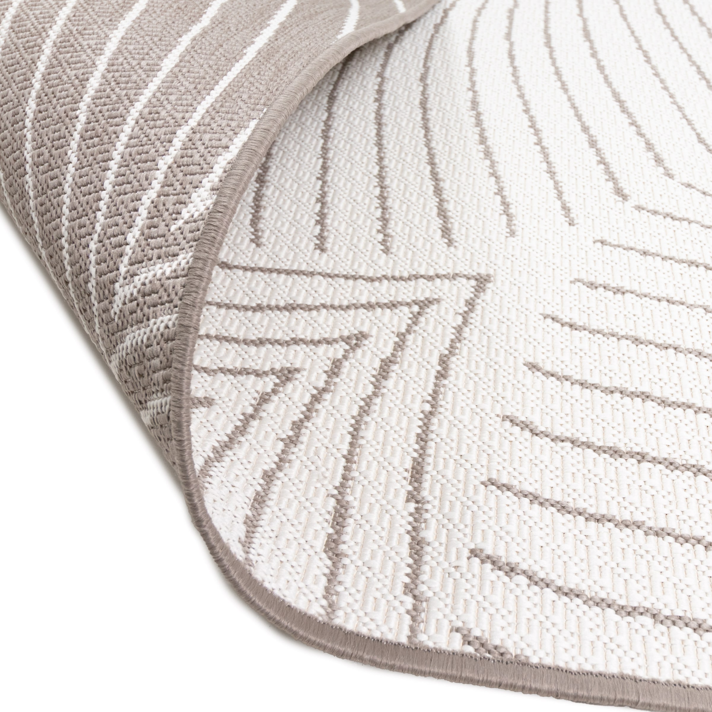 Primaflor-Ideen in Textil Outdoorteppich »REVERSO Leaves, grau, Wende-Teppich« rechteckig 5 mm Höhe Motiv Blätter, In- und Outdoor geeignet, ideal für Balkon und Terrasse